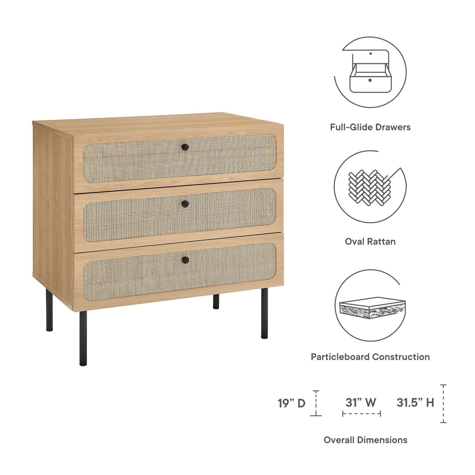 Chaucer 3-Drawer Chest By Modway - MOD-7064 - Image 14