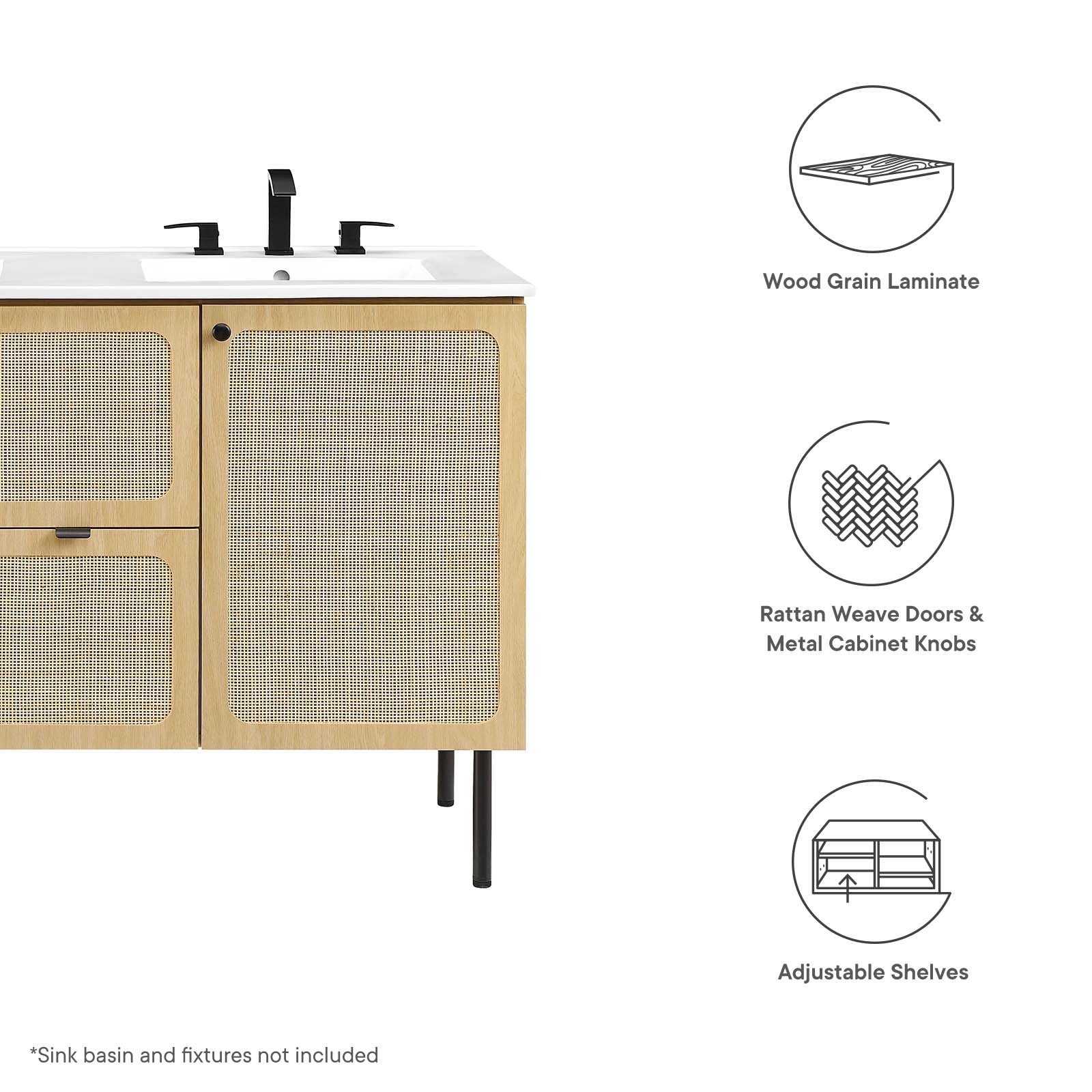 Chaucer 48" Bathroom Vanity Cabinet (Sink Basin Not Included) By Modway - EEI-6604 - Image 20
