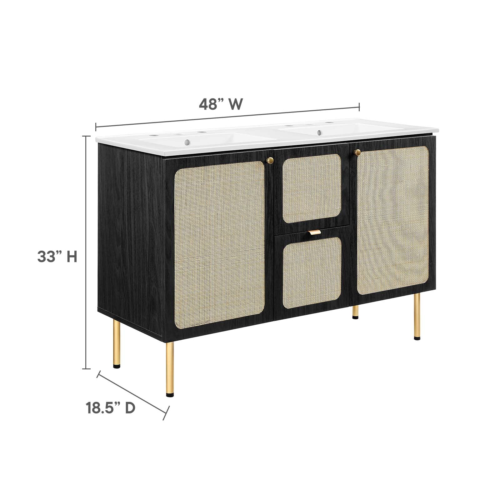 Chaucer 48" Double Sink Bathroom Vanity By Modway - EEI-6701 - Image 13
