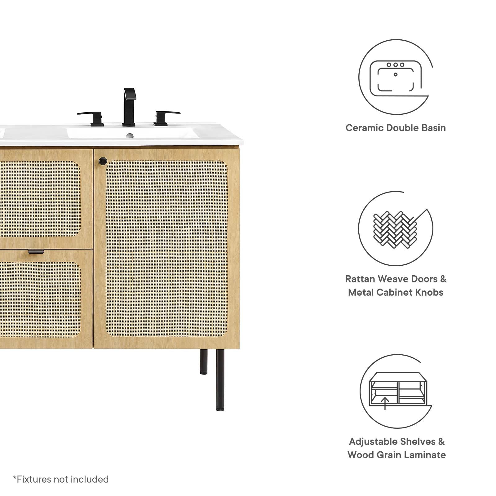 Chaucer 48" Double Sink Bathroom Vanity By Modway - EEI-6701 - Image 29