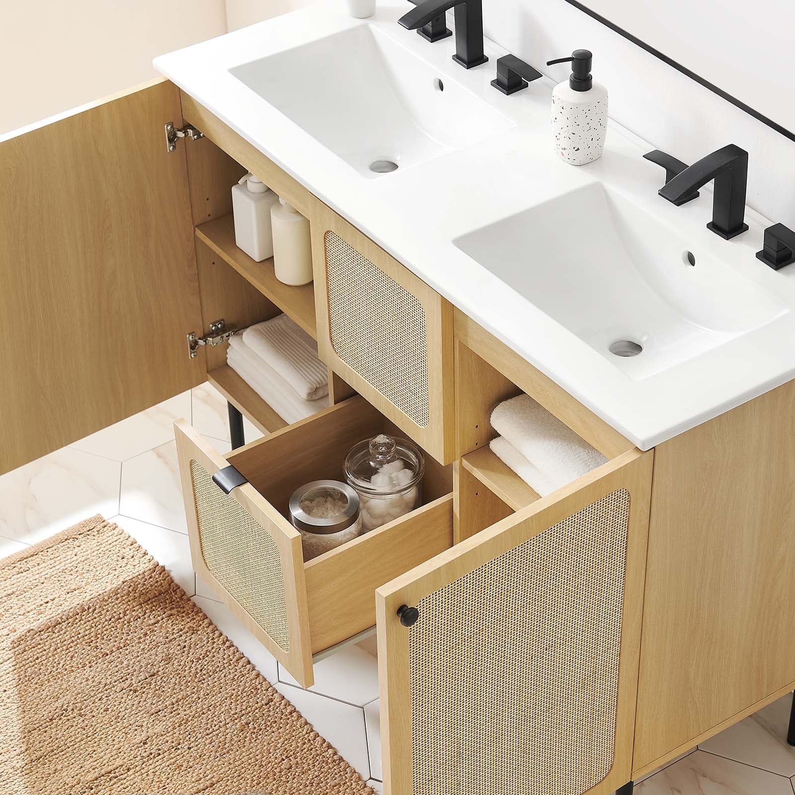 Chaucer 48" Double Sink Bathroom Vanity By Modway - EEI-6701 - Image 30
