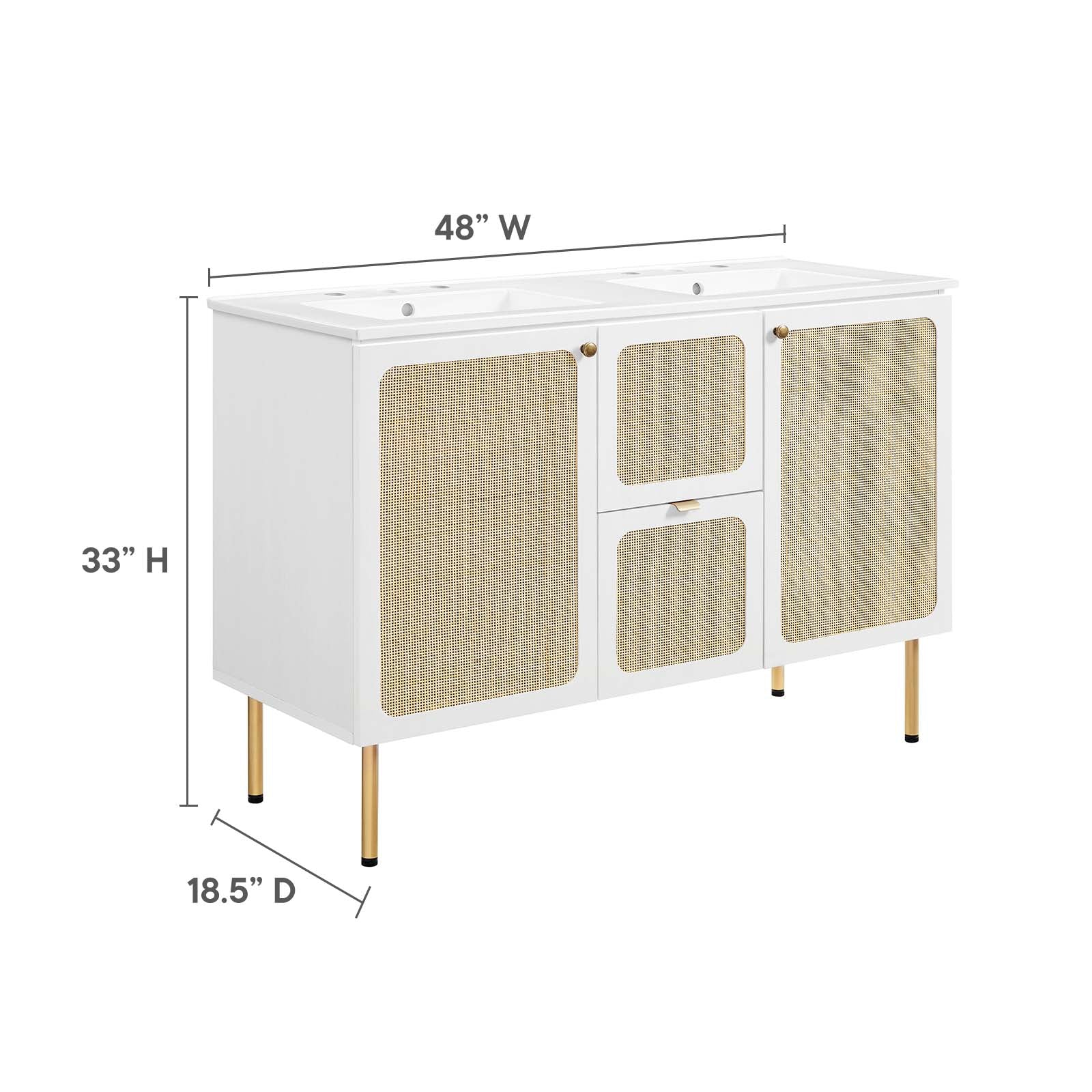 Chaucer 48" Double Sink Bathroom Vanity By Modway - EEI-6701 - Image 44