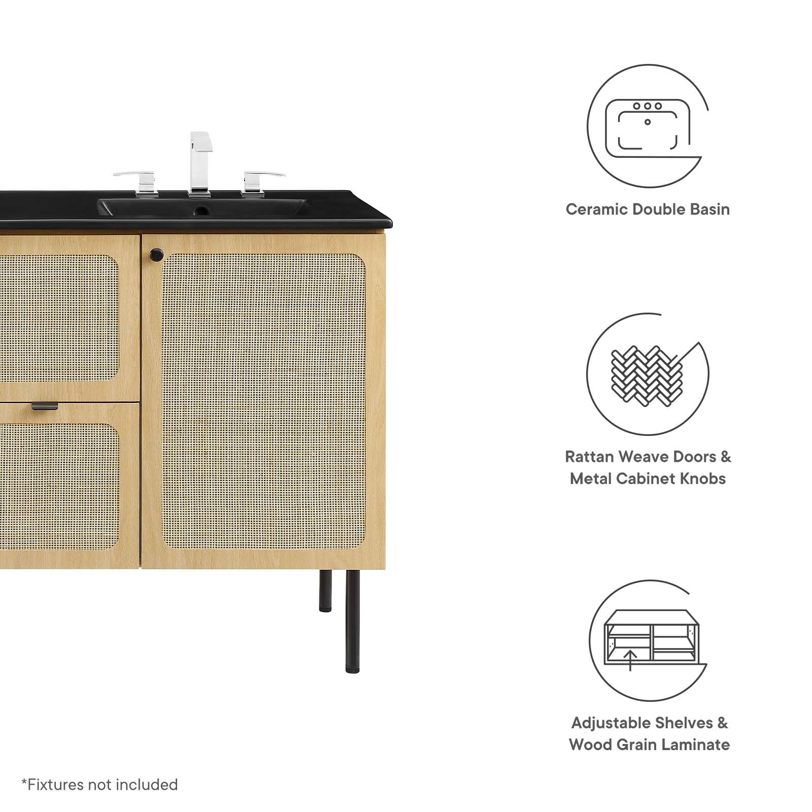 Chaucer 48" Double Sink Bathroom Vanity By Modway - EEI-6702 - Image 29