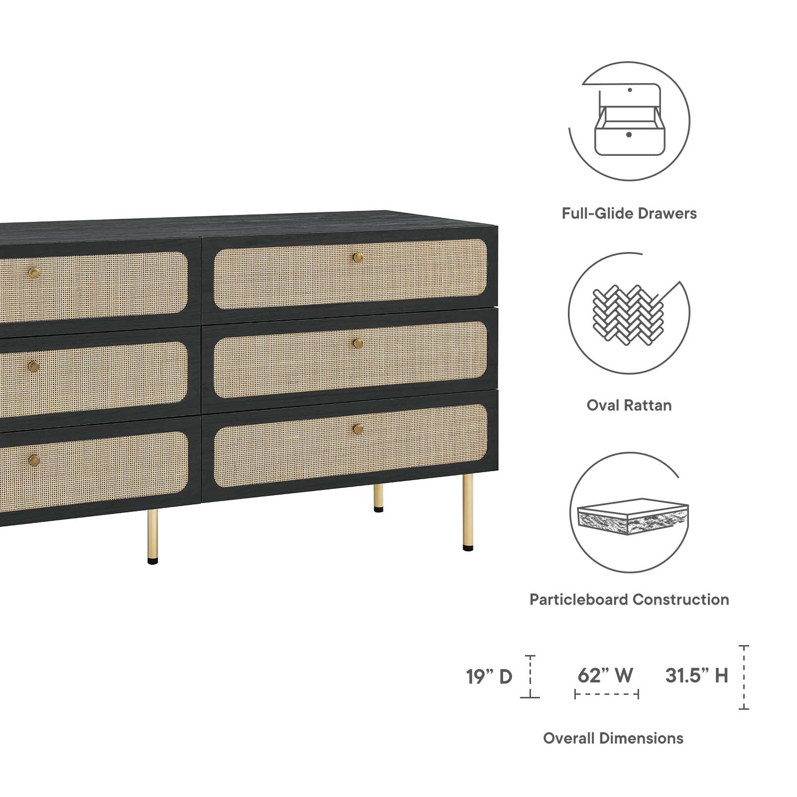 Chaucer 6-Drawer Dresser By Modway - MOD-7067 - Image 7