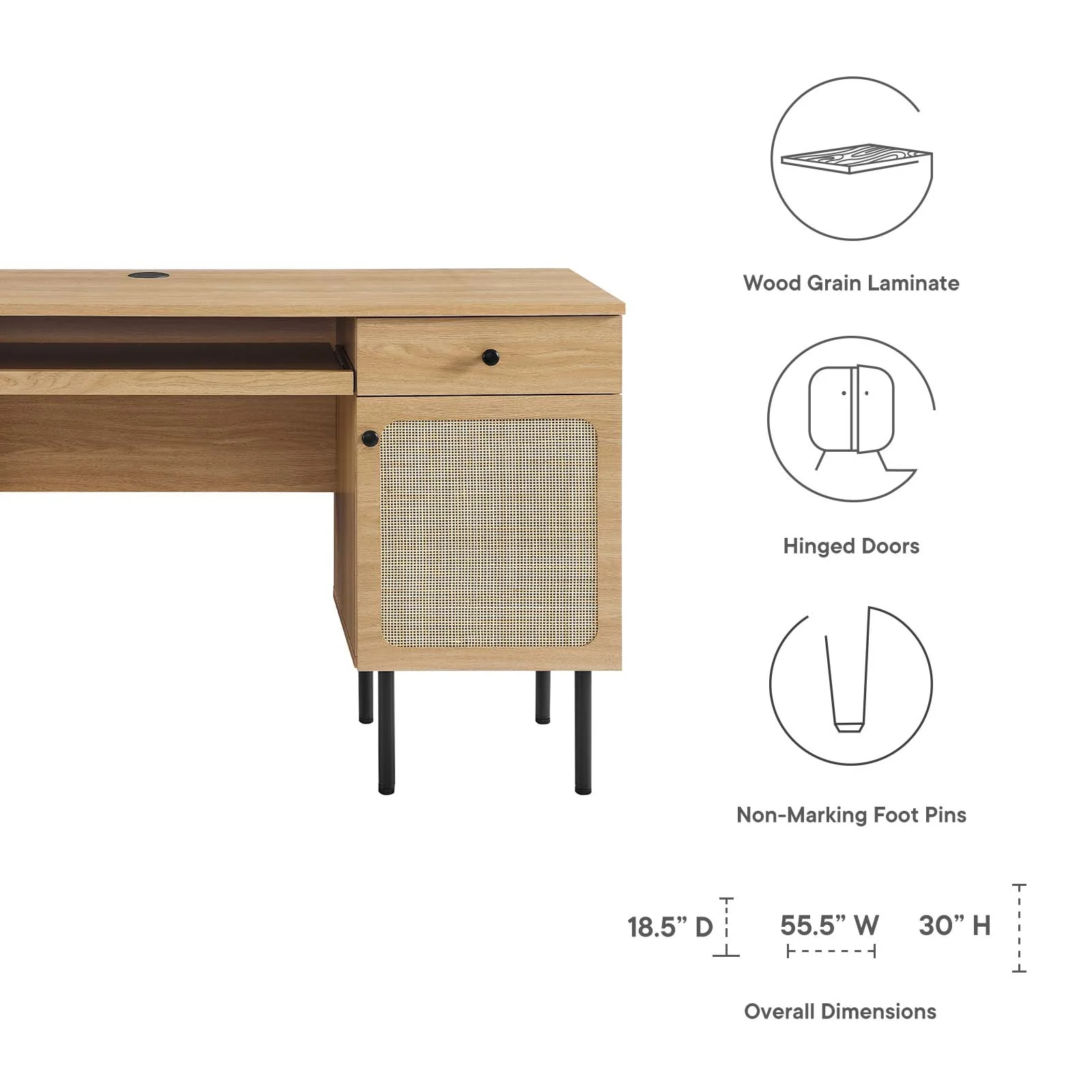 Chaucer Office Desk By Modway - EEI-6199 - Image 15