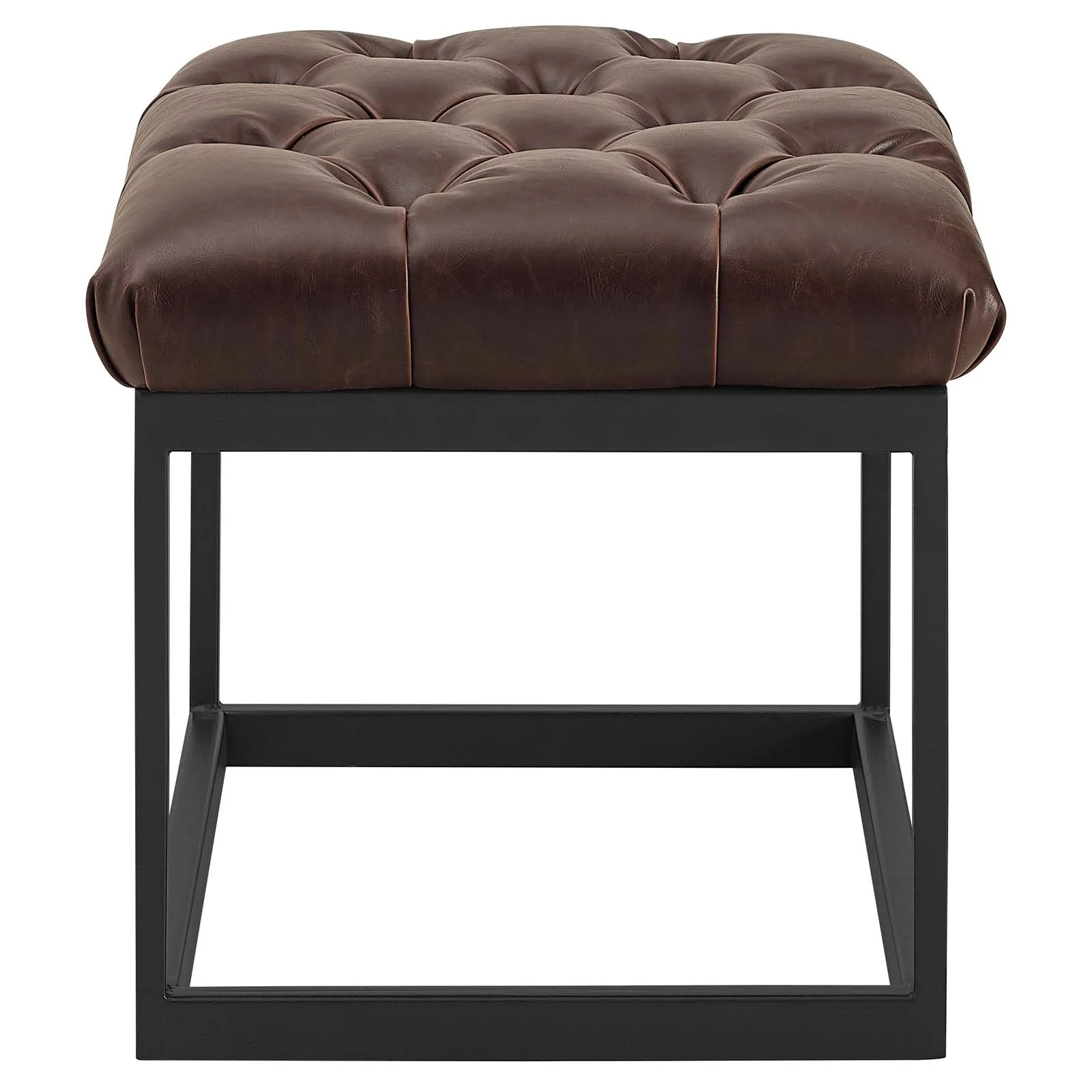 Cherish Antique Button Tufted Faux Leather Ottoman By Modway - EEI-3066 - Image 3