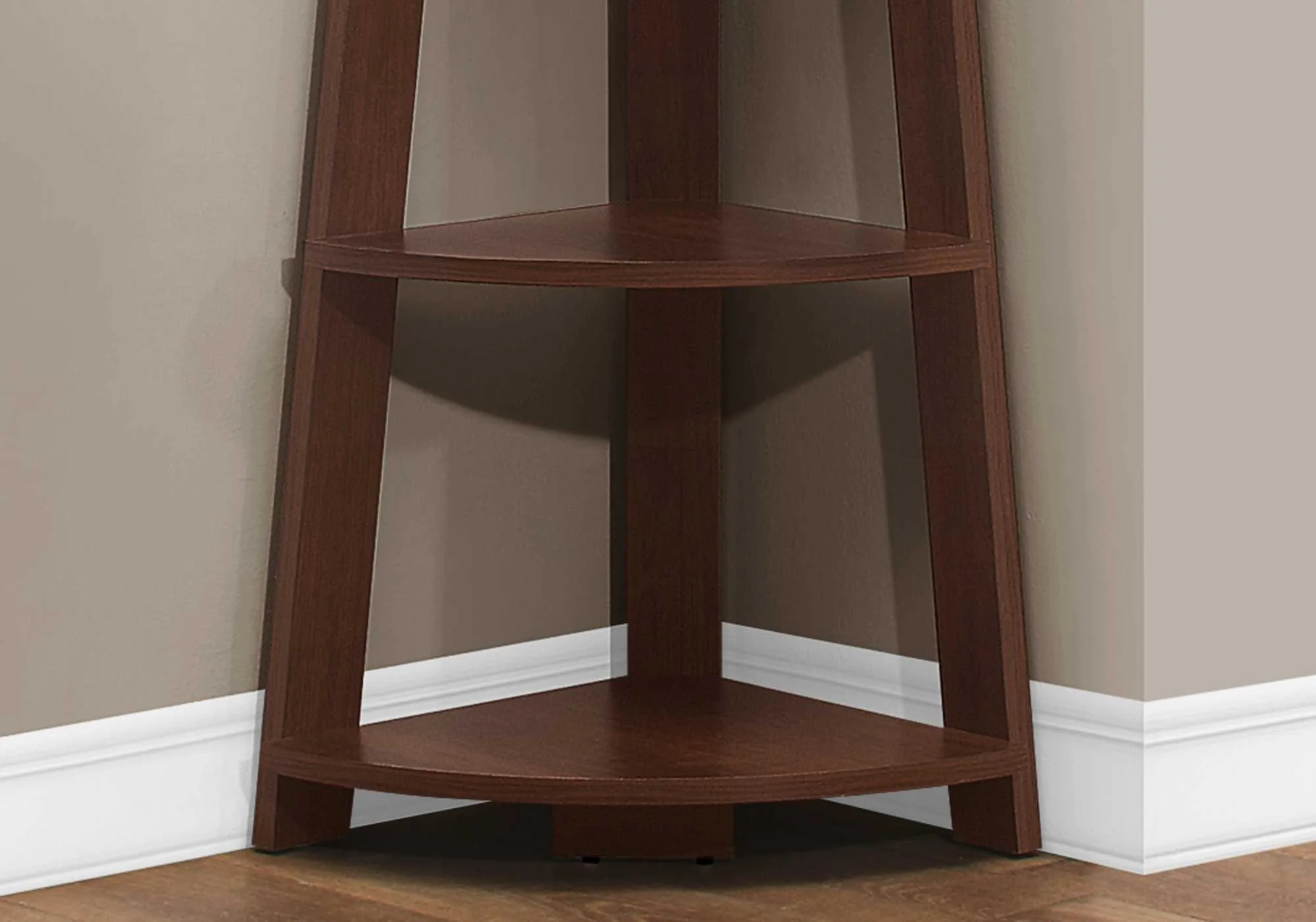Cherry Bookcase Corner Accent Shelf By Homeroots - Image 2