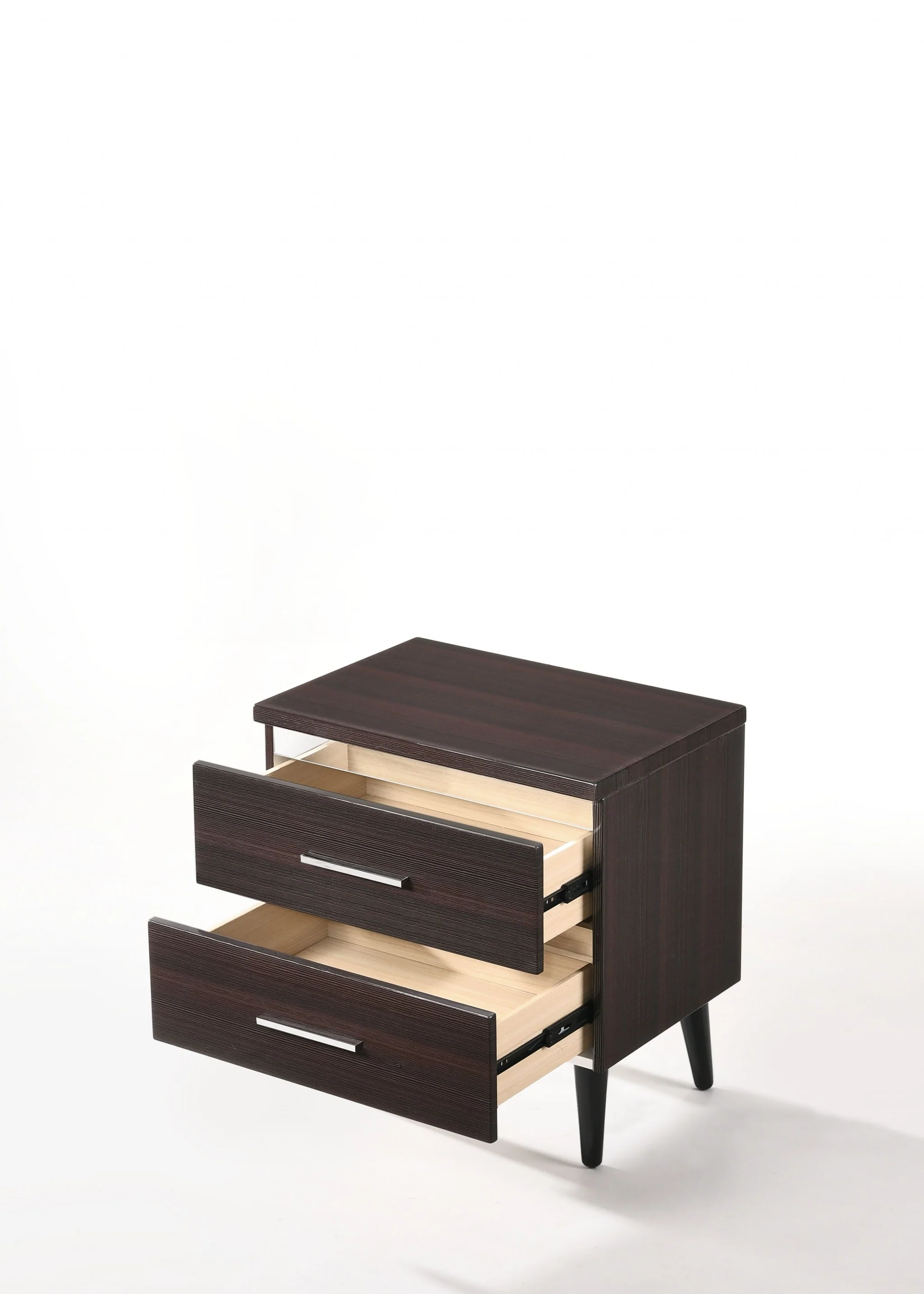 Cherry High Gloss Wood Veneer Paper Nightstand By Homeroots - Image 3
