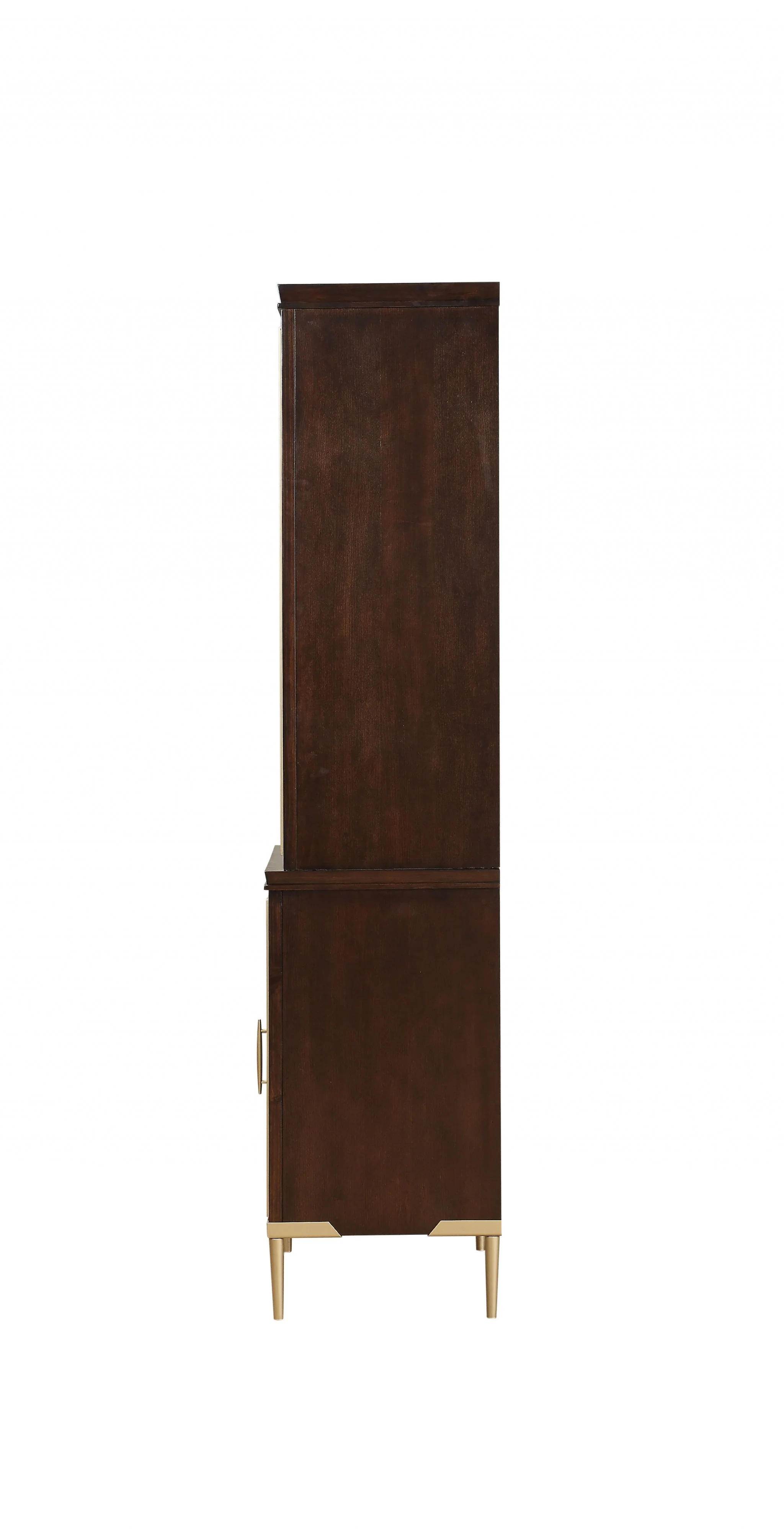 Cherry Metal Wood Entertainment Center (Set of 2) By Homeroots - Image 3