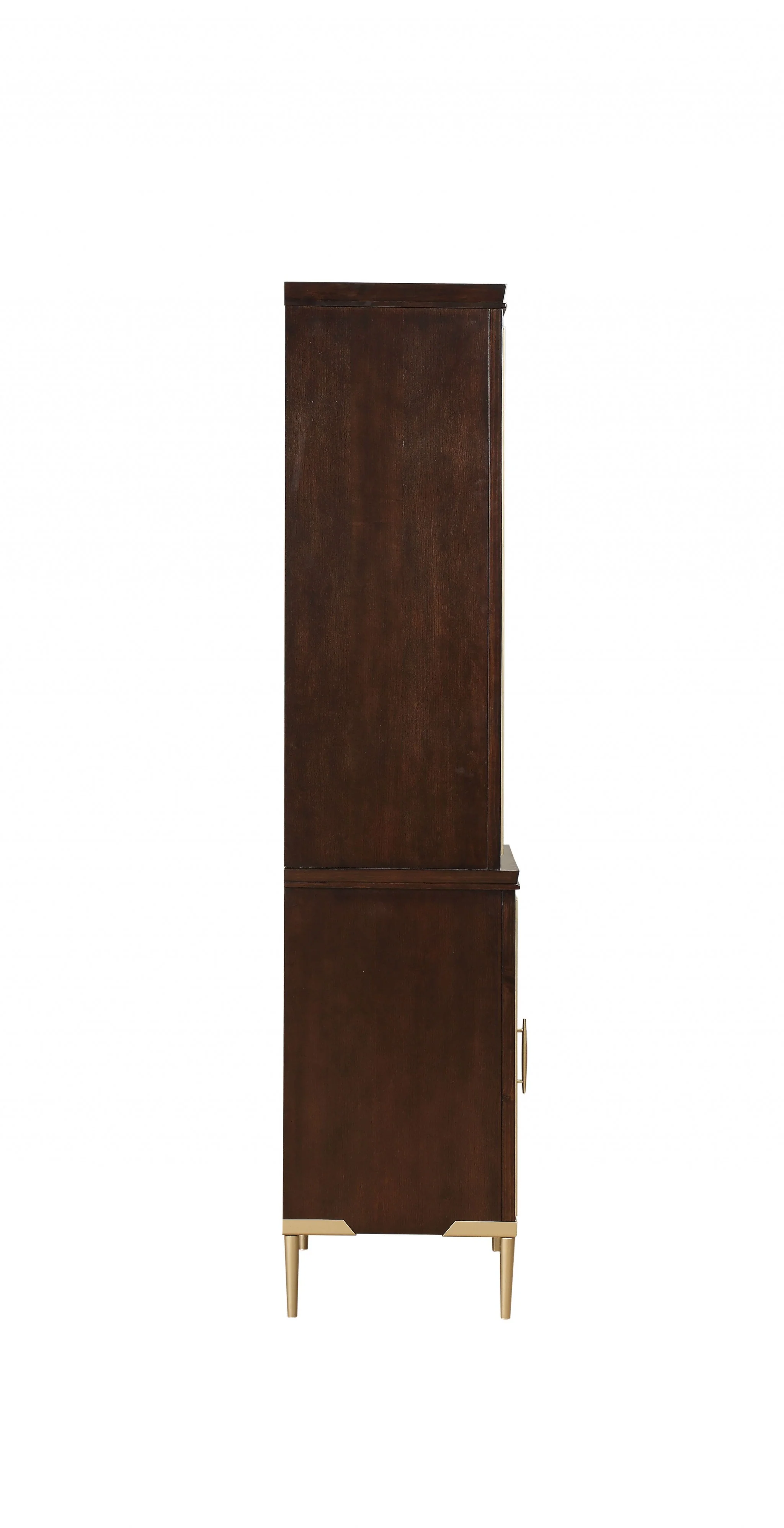 Cherry Metal Wood Entertainment Center (Set of 2) By Homeroots - Image 4
