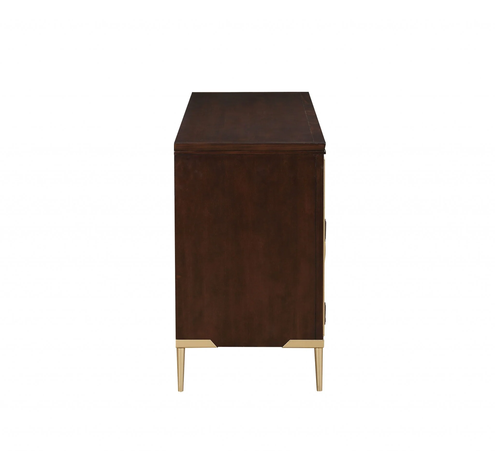 Cherry Metal Wood TV Stand By Homeroots - Image 3