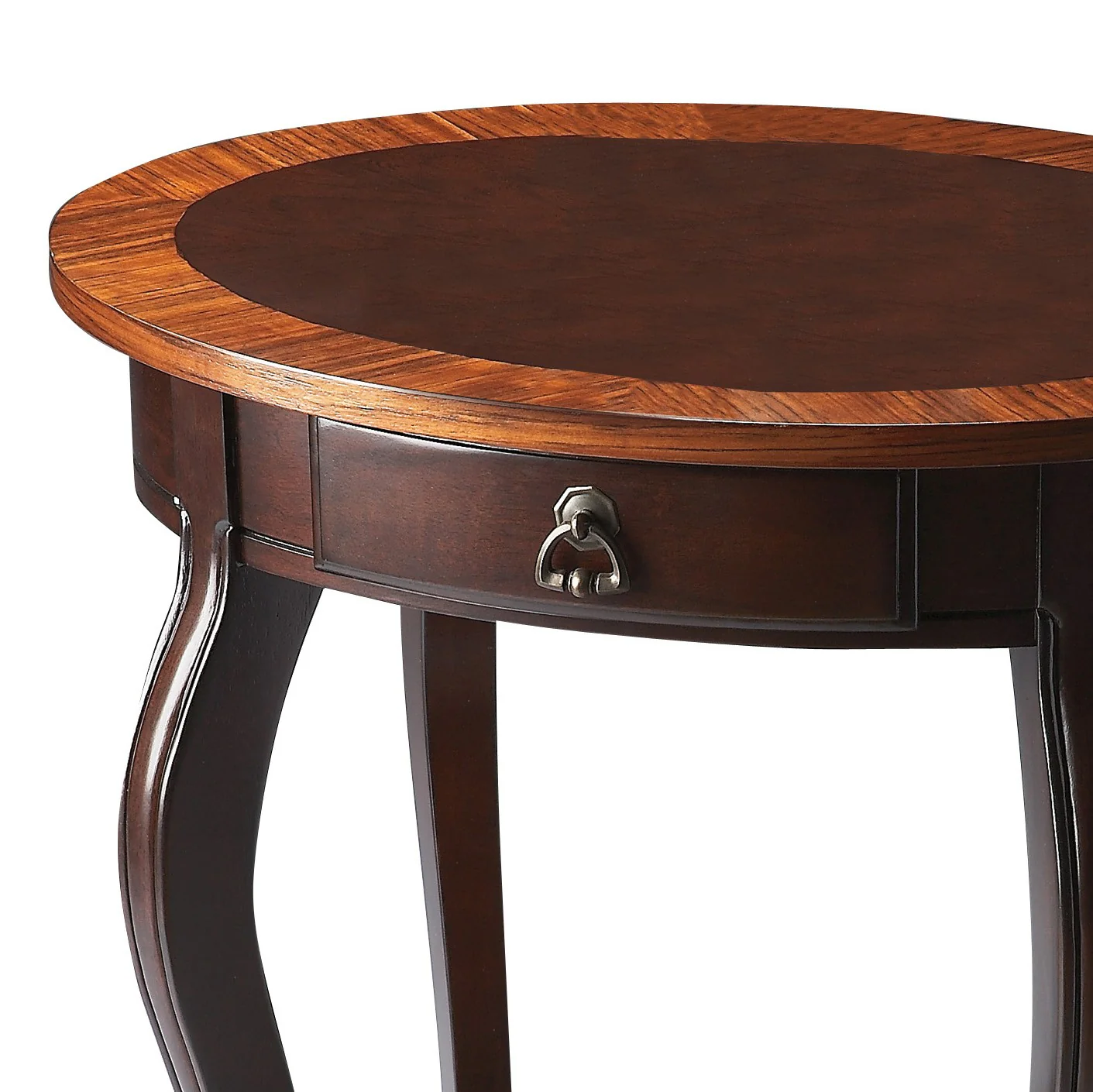 Cherry Nouveau Oval Accent Table By Homeroots - Image 2