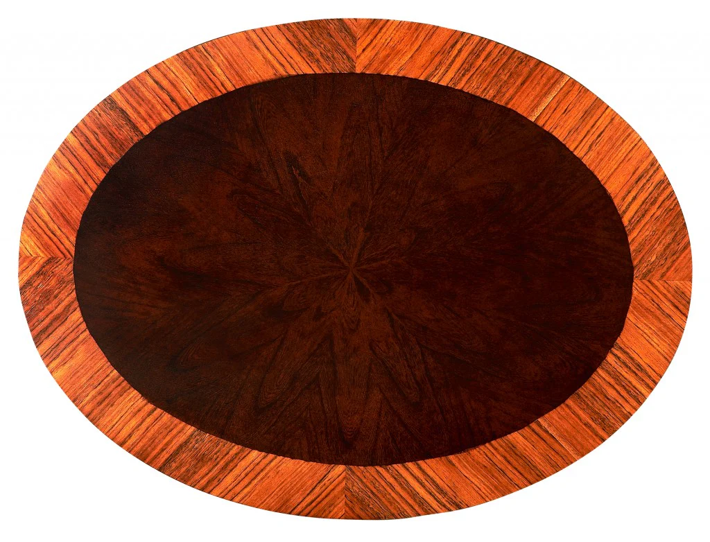 Cherry Nouveau Oval Accent Table By Homeroots - Image 3