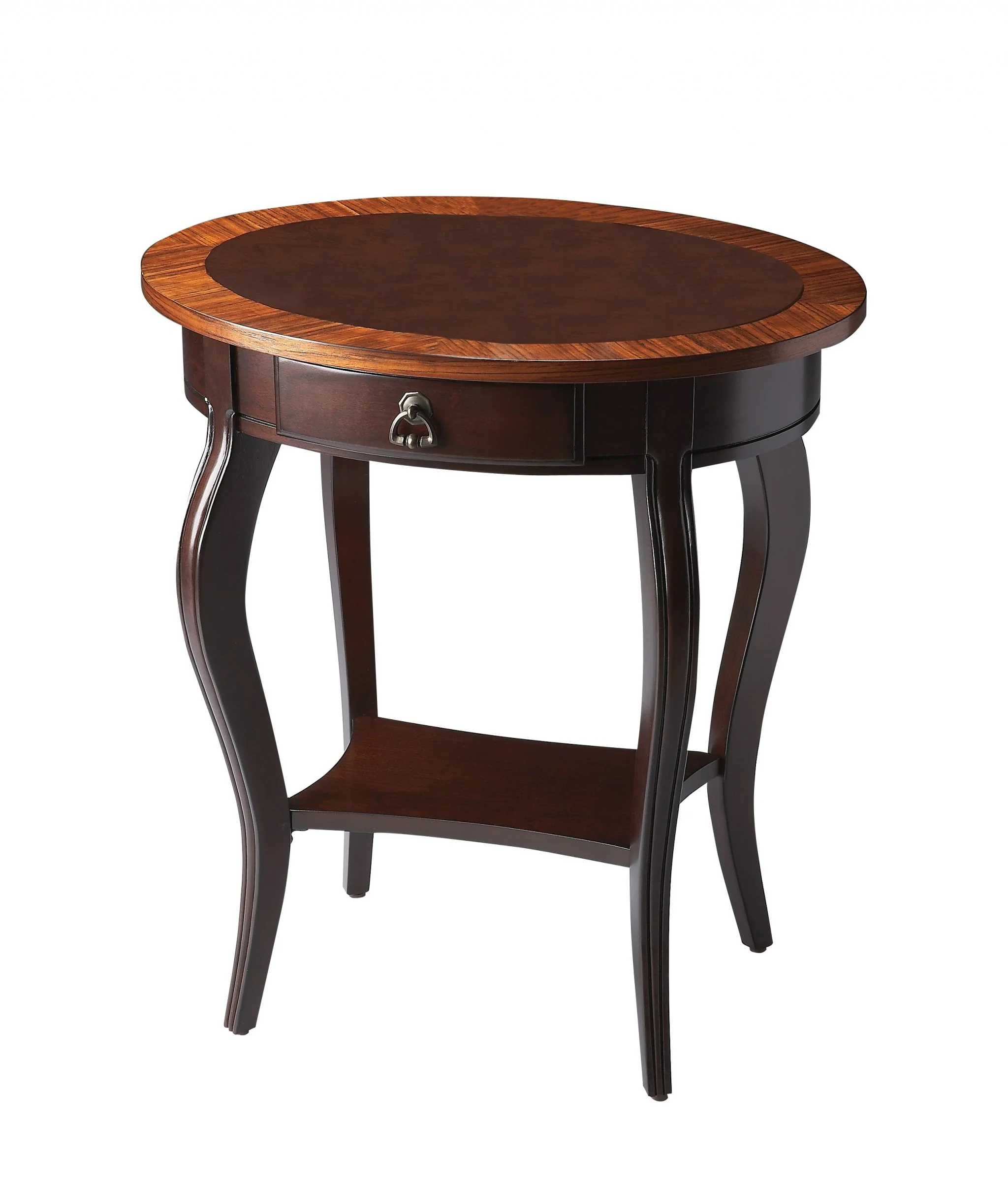 Cherry Nouveau Oval Accent Table By Homeroots - Image 4