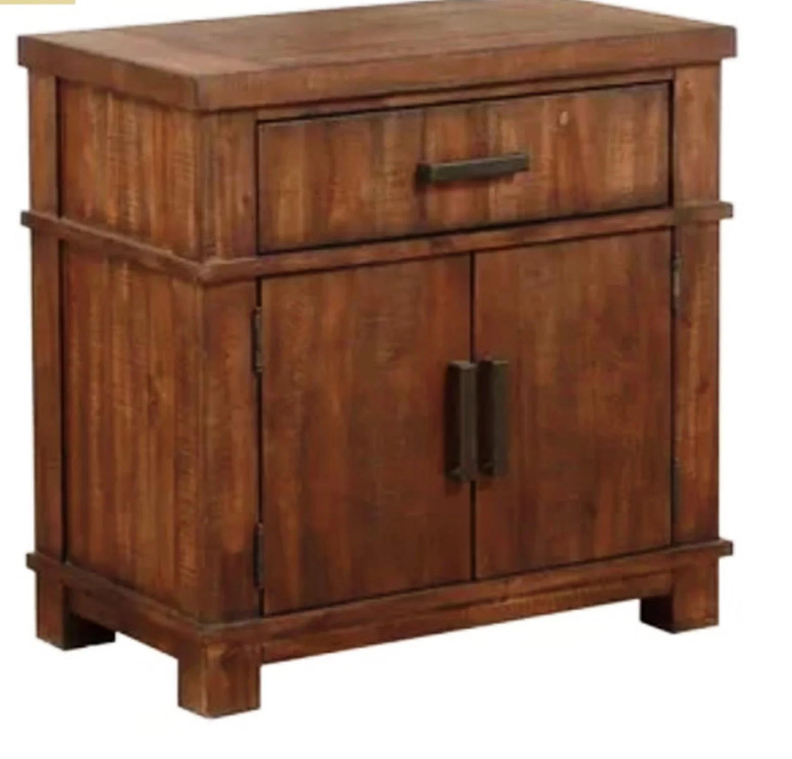 Cherry Oak Wood Nightstand By Homeroots - 347155 - Image 2