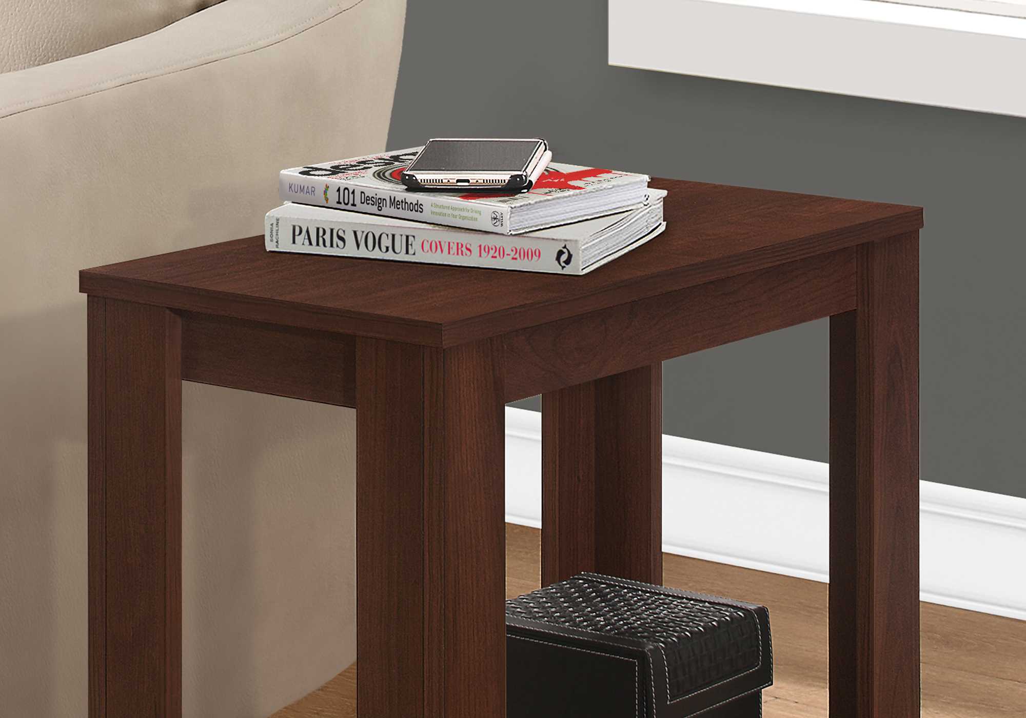 Cherry Particle Board Laminate Accent Table By Homeroots - Image 2
