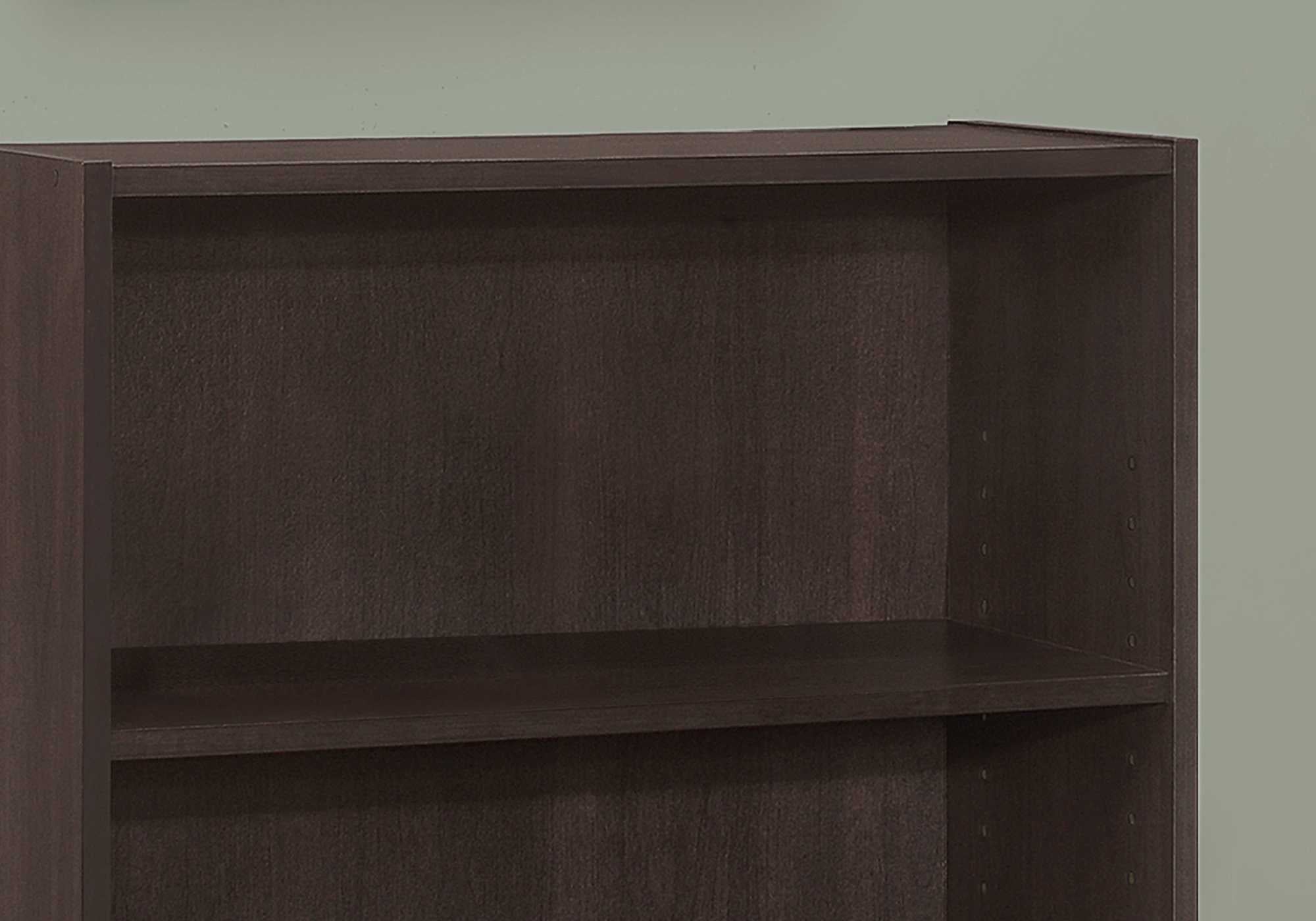 Cherry Shelves Bookcase By Homeroots - Image 6