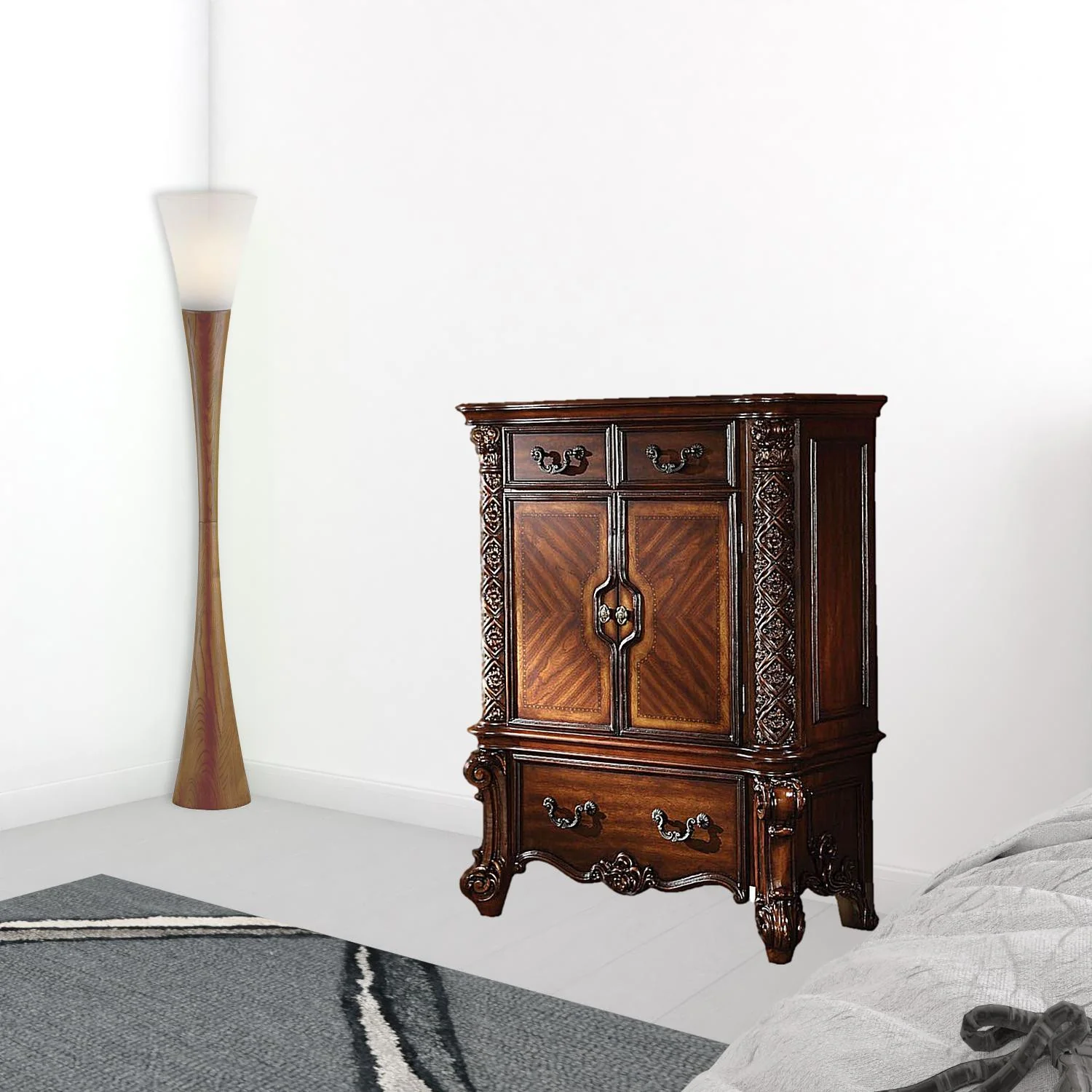 Cherry Wood Chest By Homeroots - Image 2