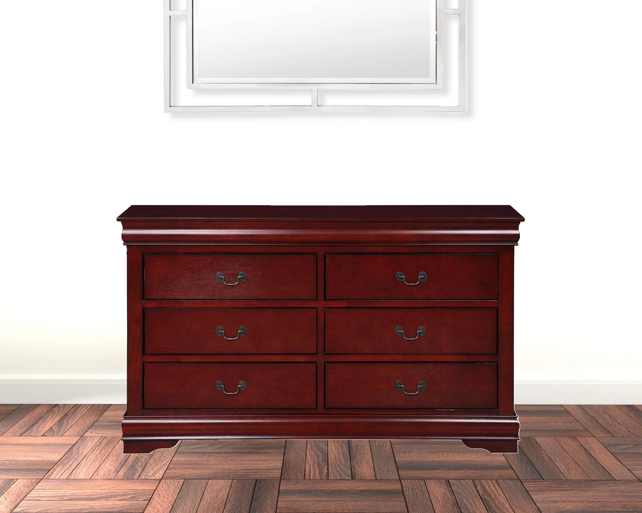 Cherry Wood Dresser By Homeroots - 374204 - Image 4