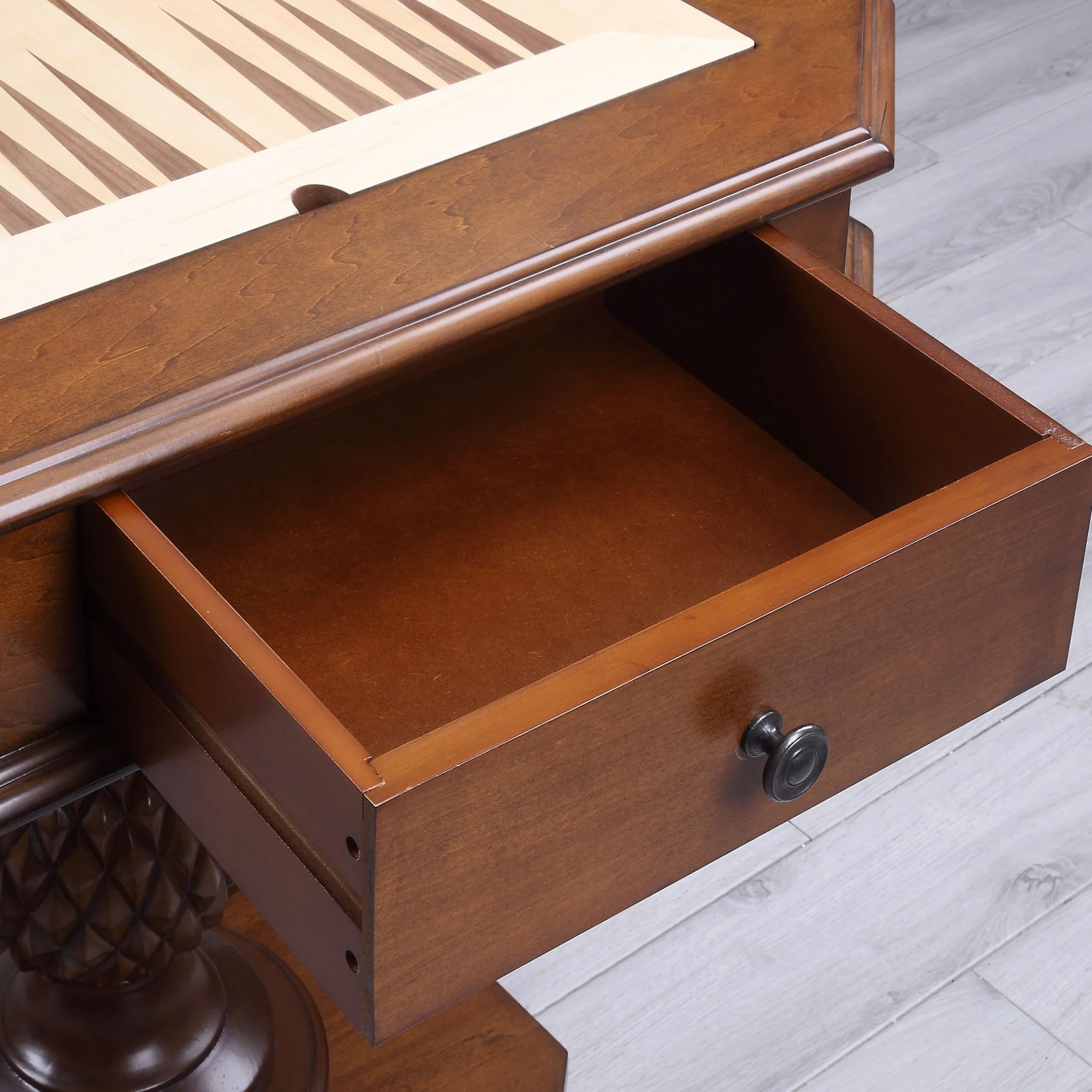Cherry Wood Poly-Resin Game Table By Homeroots - Image 3