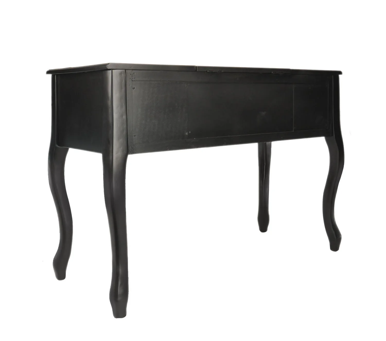 Cherub Vanity Set Featuring Stool And Mirror Black By Benzara - Image 3