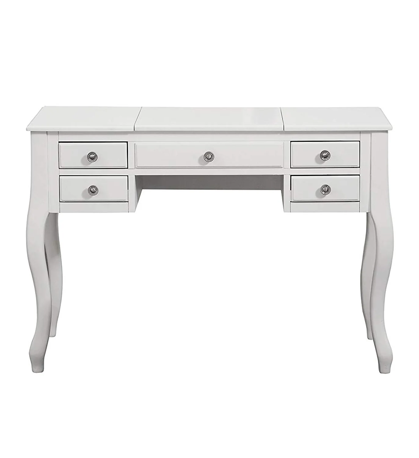 Cherub Vanity Set Featuring Stool And Mirror White By Benzara - Image 5