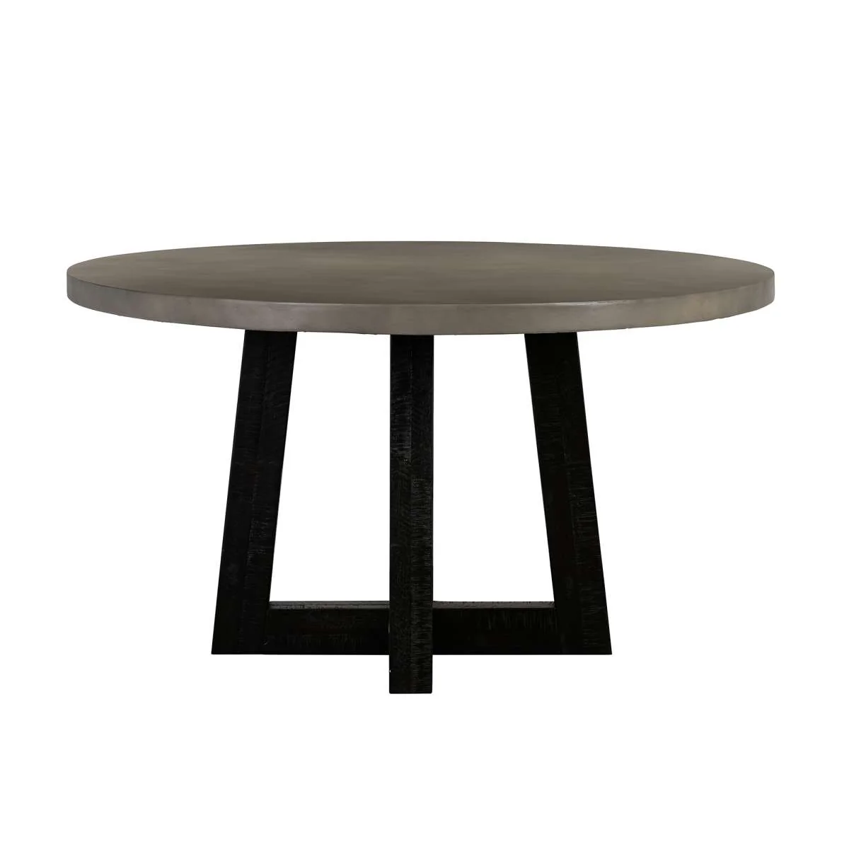 Chester Modern Concrete and Acacia Round Dining Table By Armen Living - Image 2