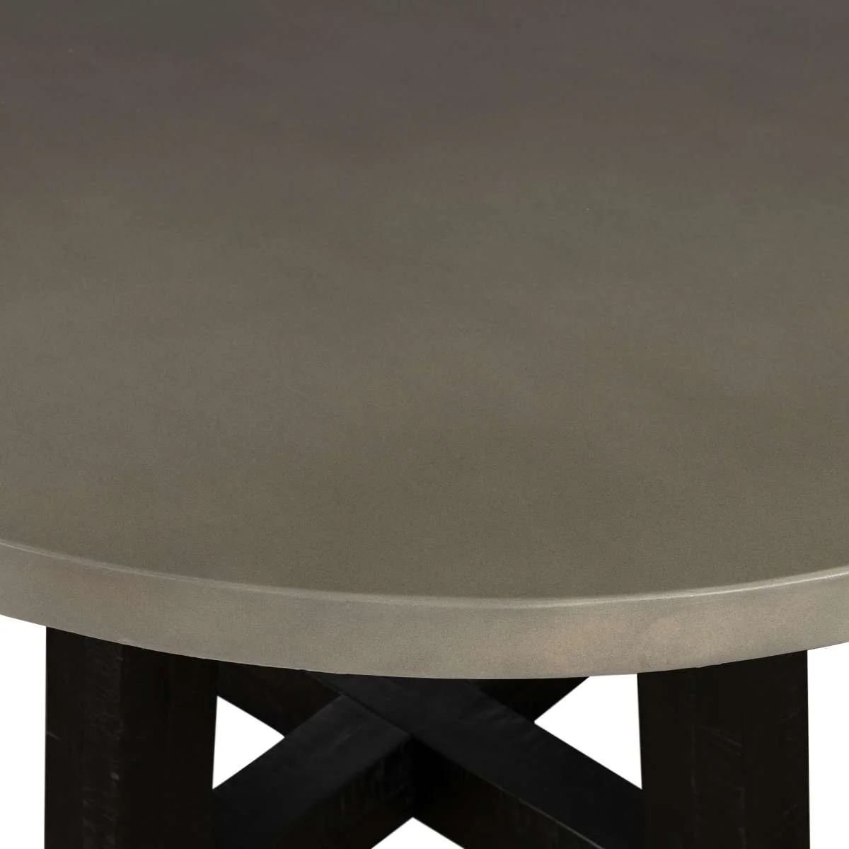 Chester Modern Concrete and Acacia Round Dining Table By Armen Living - Image 6