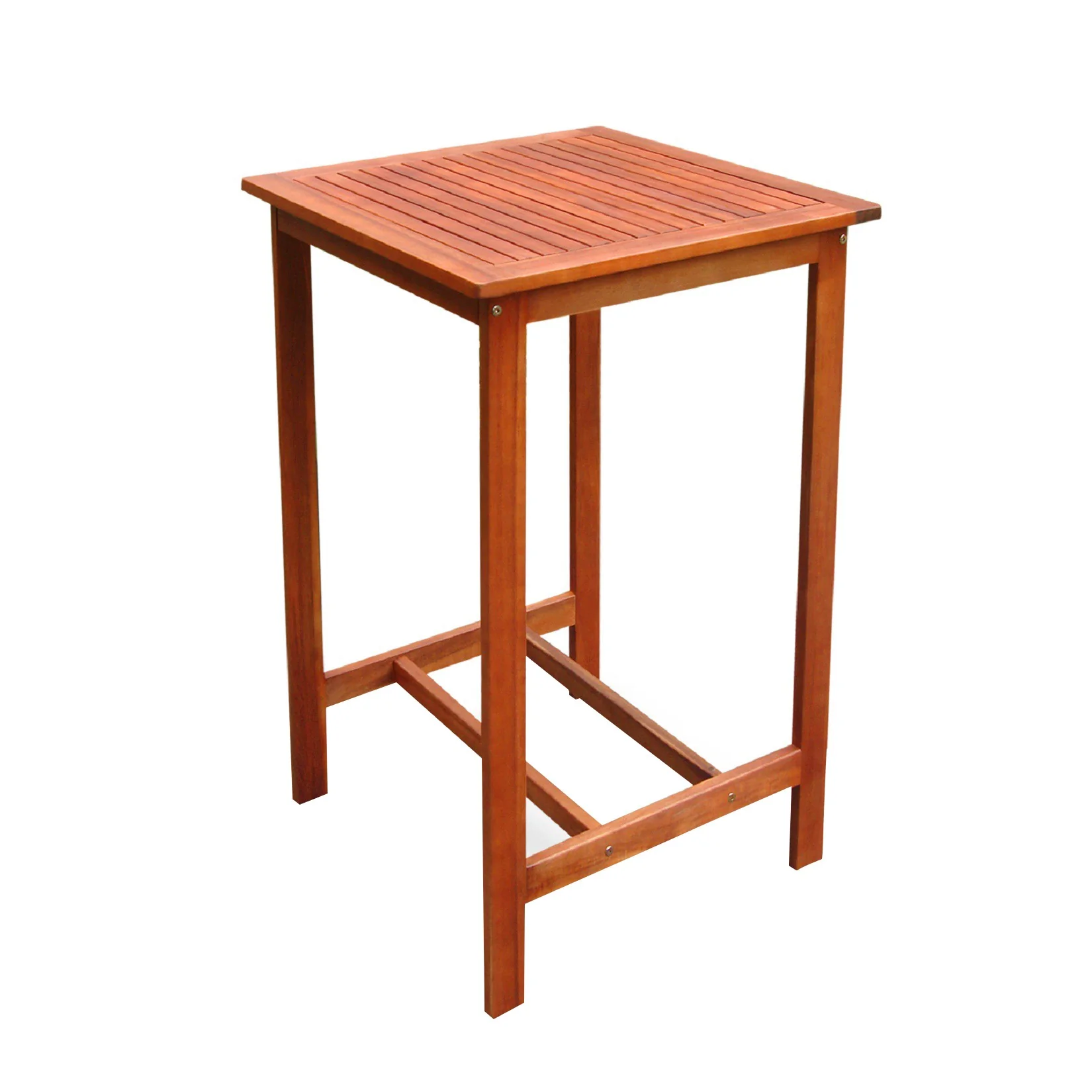 Chestnut Brown Square Bar Table By Homeroots - Image 2