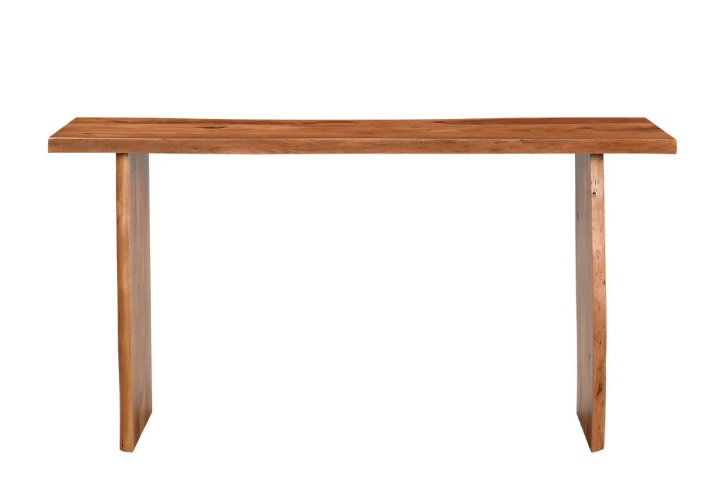 Chestnut Solid Wood Sled Console Table By Homeroots - Image 2