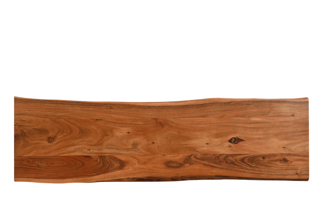 Chestnut Solid Wood Sled Console Table By Homeroots - Image 5