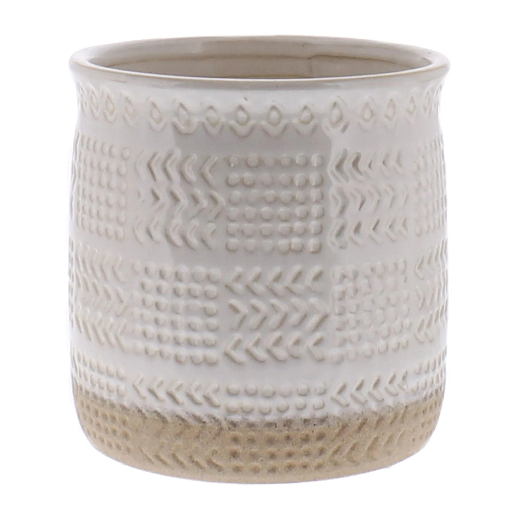Cheyenne Cachepot, Ceramic - Medium - White Set Of 3 By HomArt - Image 2