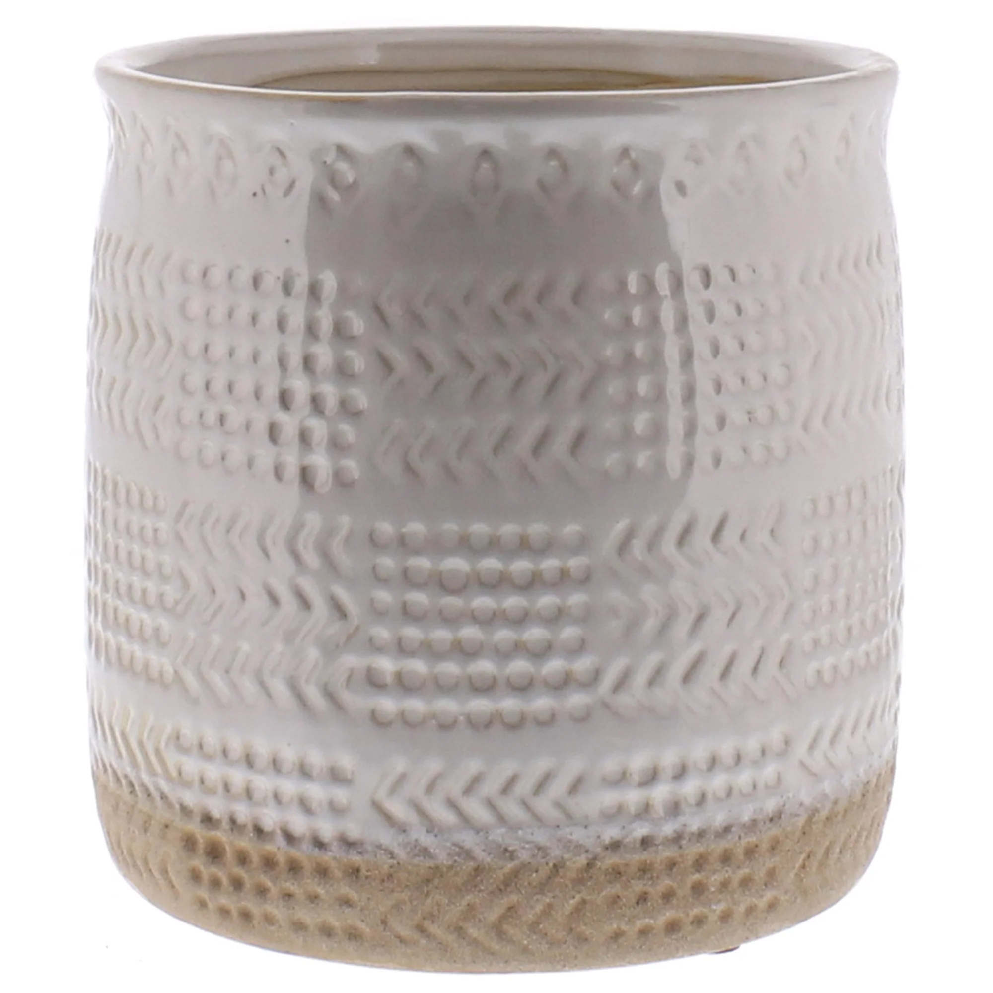 Cheyenne Cachepot, Ceramic - Medium - White Set Of 3 By HomArt - Image 5