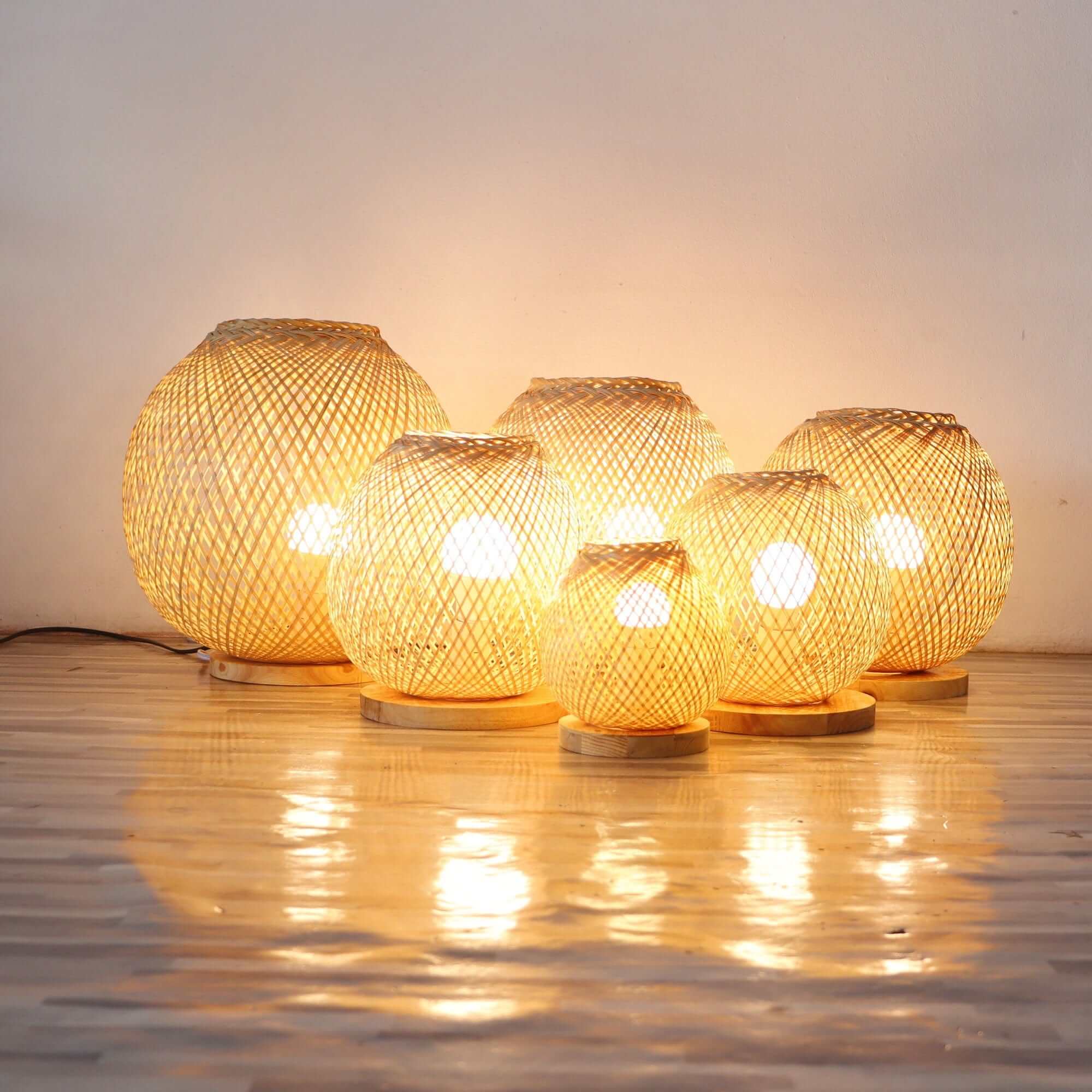 Chi Na Bamboo Weaving Table Lamp - Organic Elegance Illuminated By Thaihome - Image 3