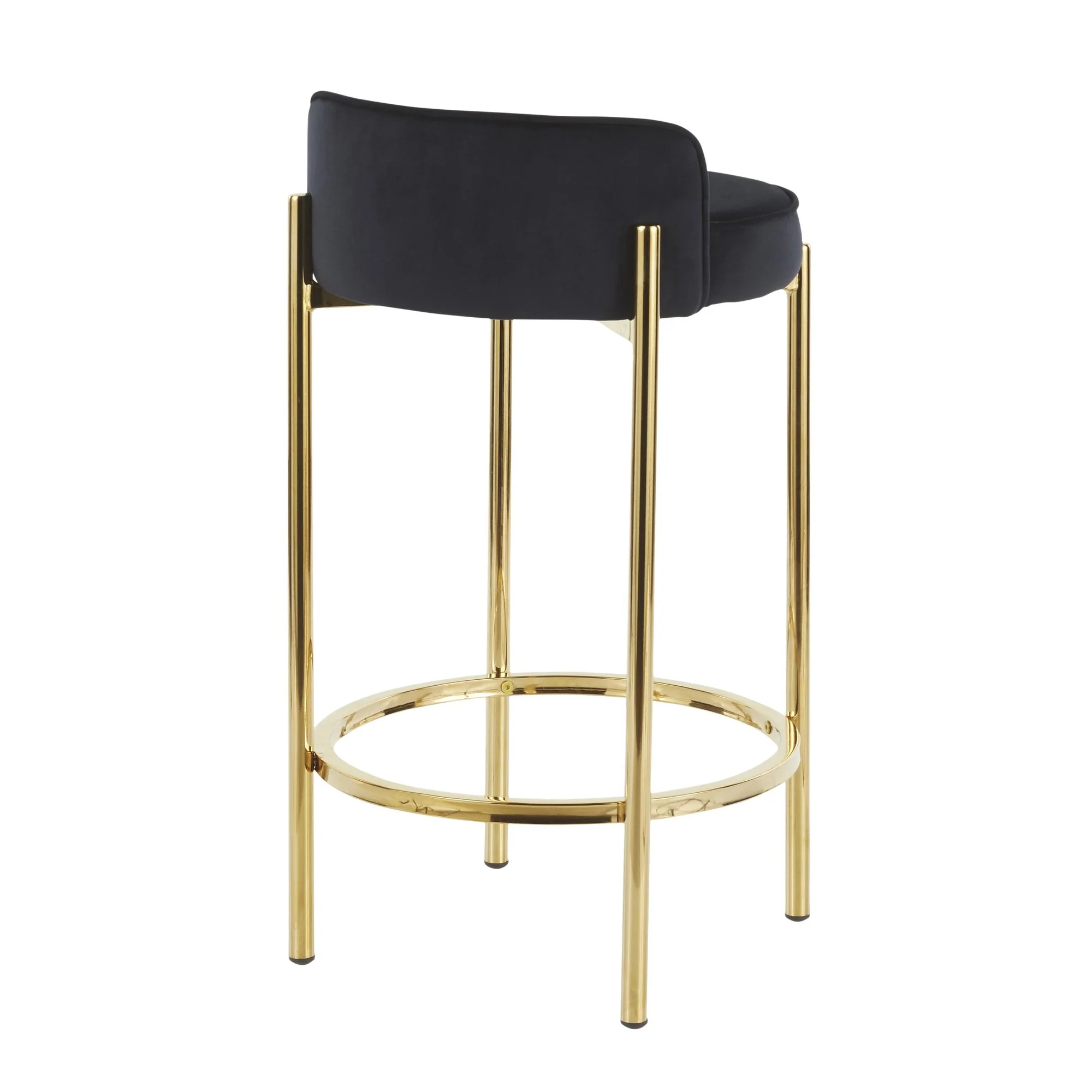 Chloe Counter Stool - Set of 2 Black By LumiSource - B26-CHLOE AUBK2 - Image 7