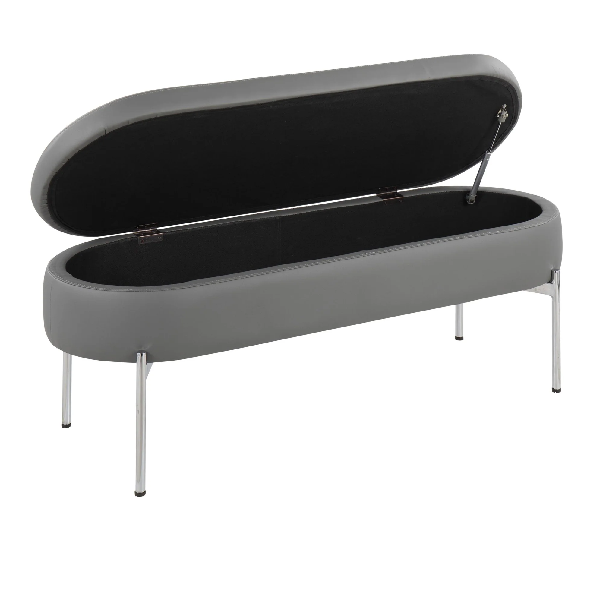 Chloe Storage Bench Black By LumiSource - Image 13