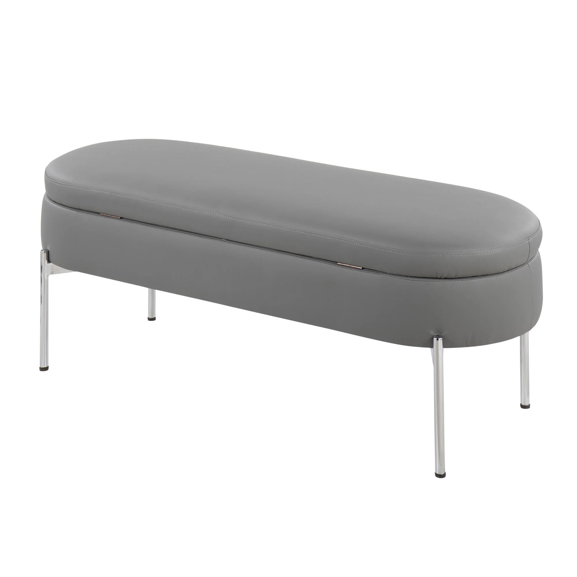 Chloe Storage Bench Black By LumiSource - Image 15
