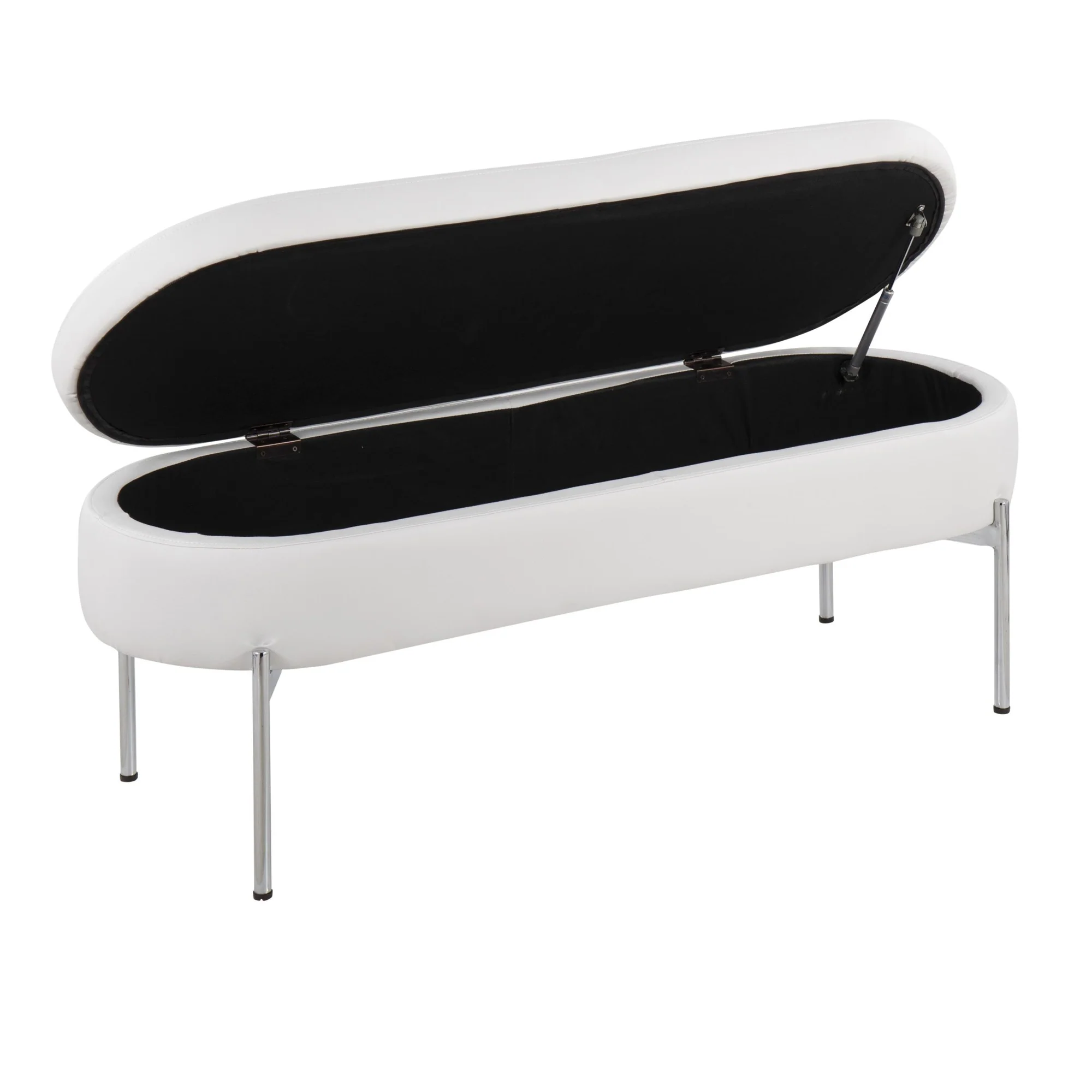 Chloe Storage Bench Black By LumiSource - Image 21