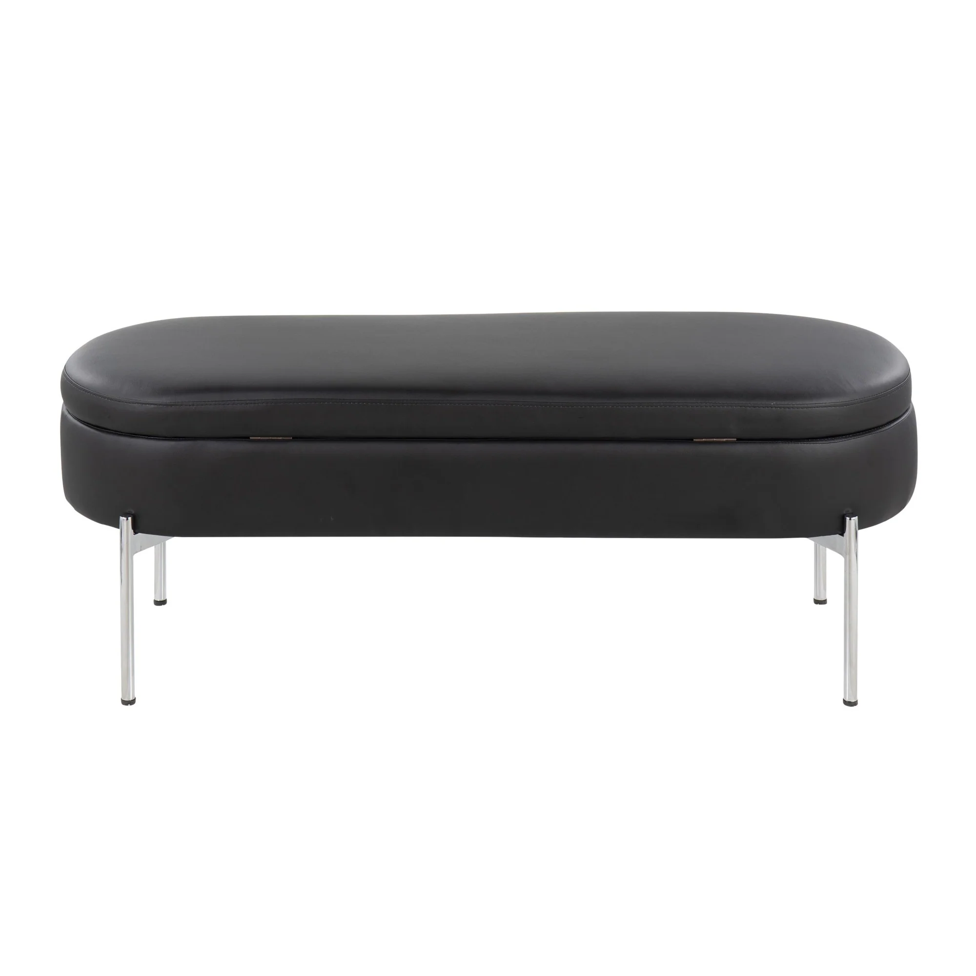 Chloe Storage Bench Black By LumiSource - Image 8