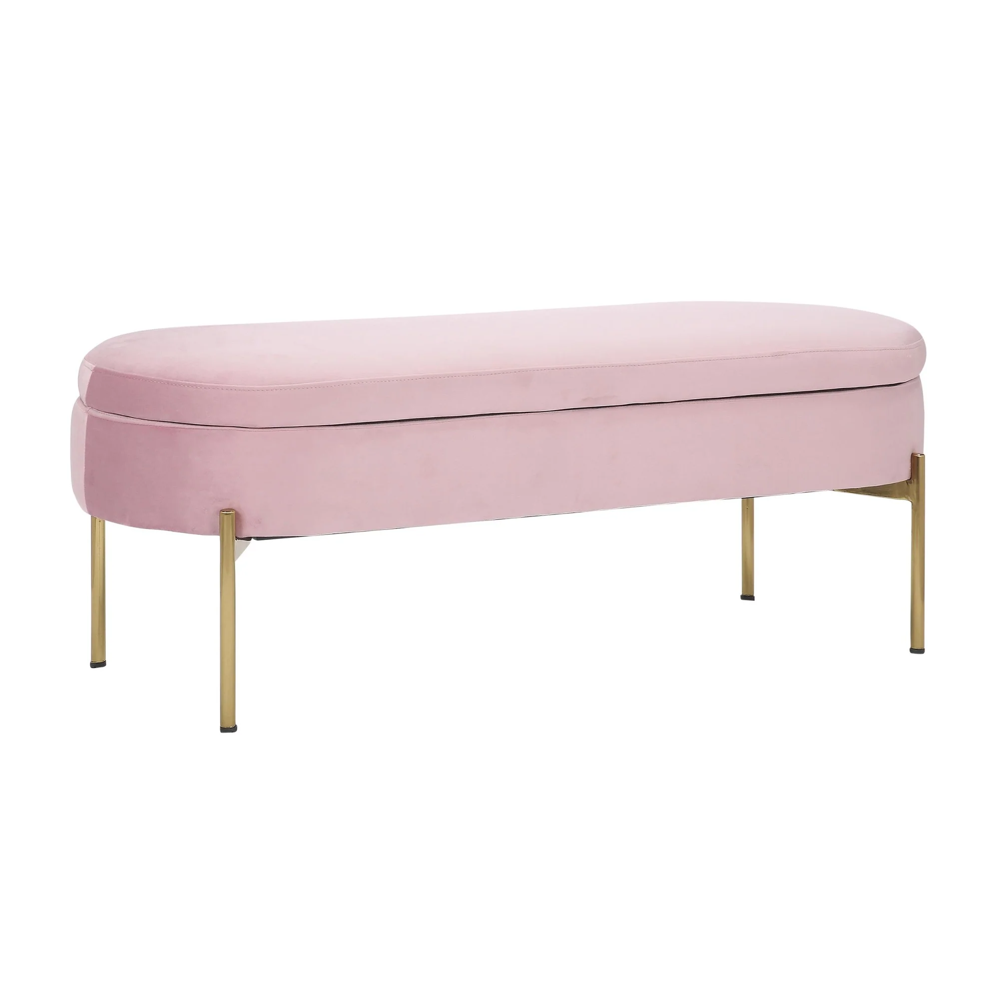 Chloe Storage Bench Pink By LumiSource - Image 2