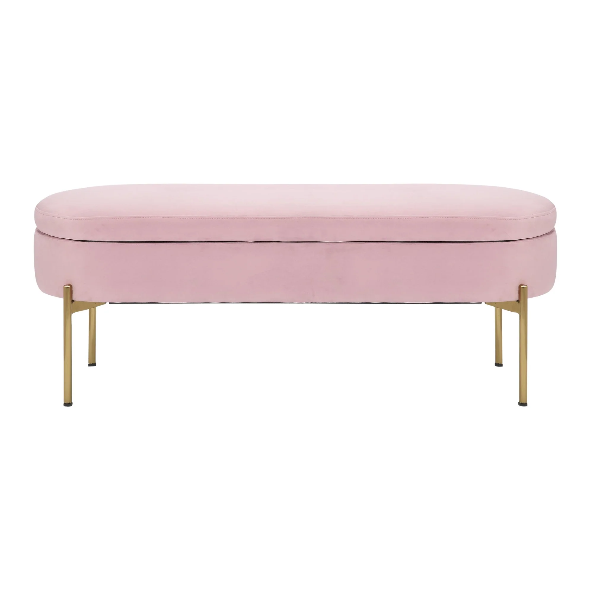 Chloe Storage Bench Pink By LumiSource - Image 3