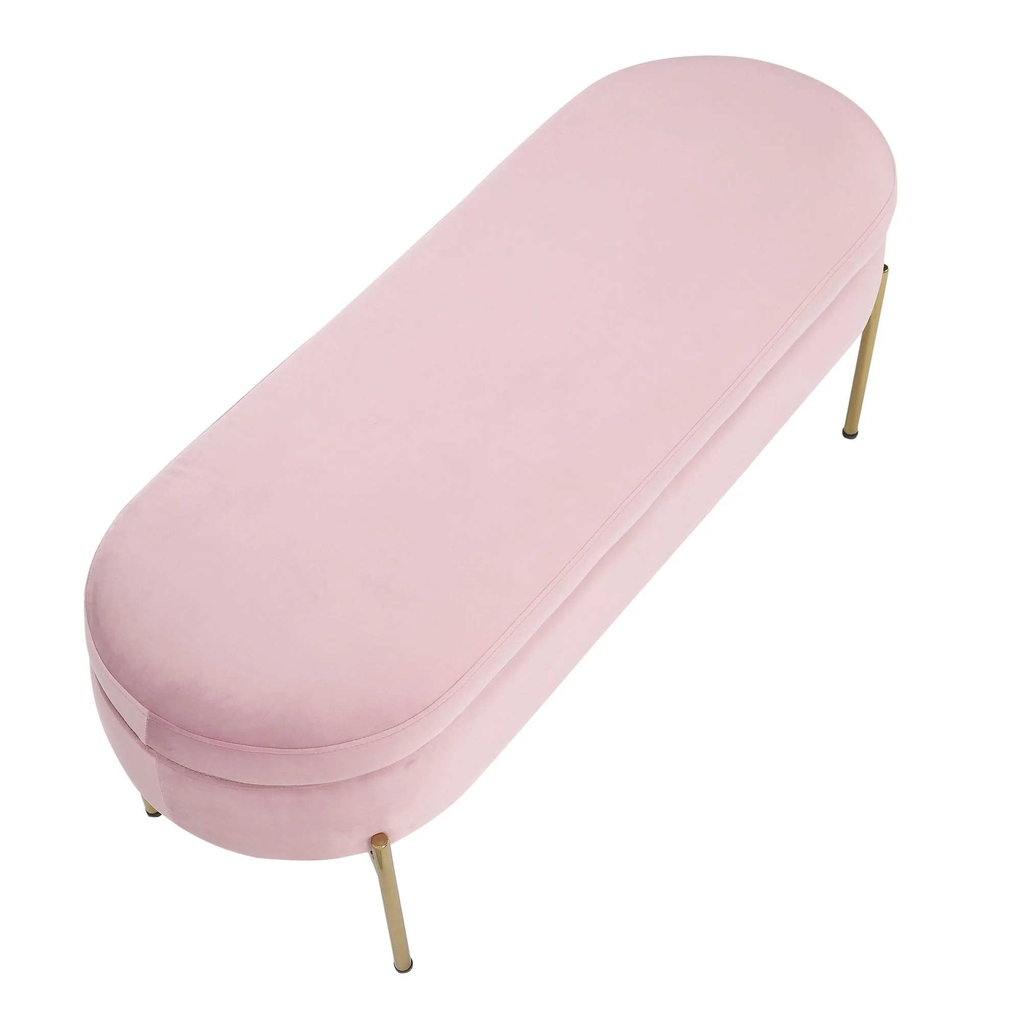 Chloe Storage Bench Pink By LumiSource - Image 4