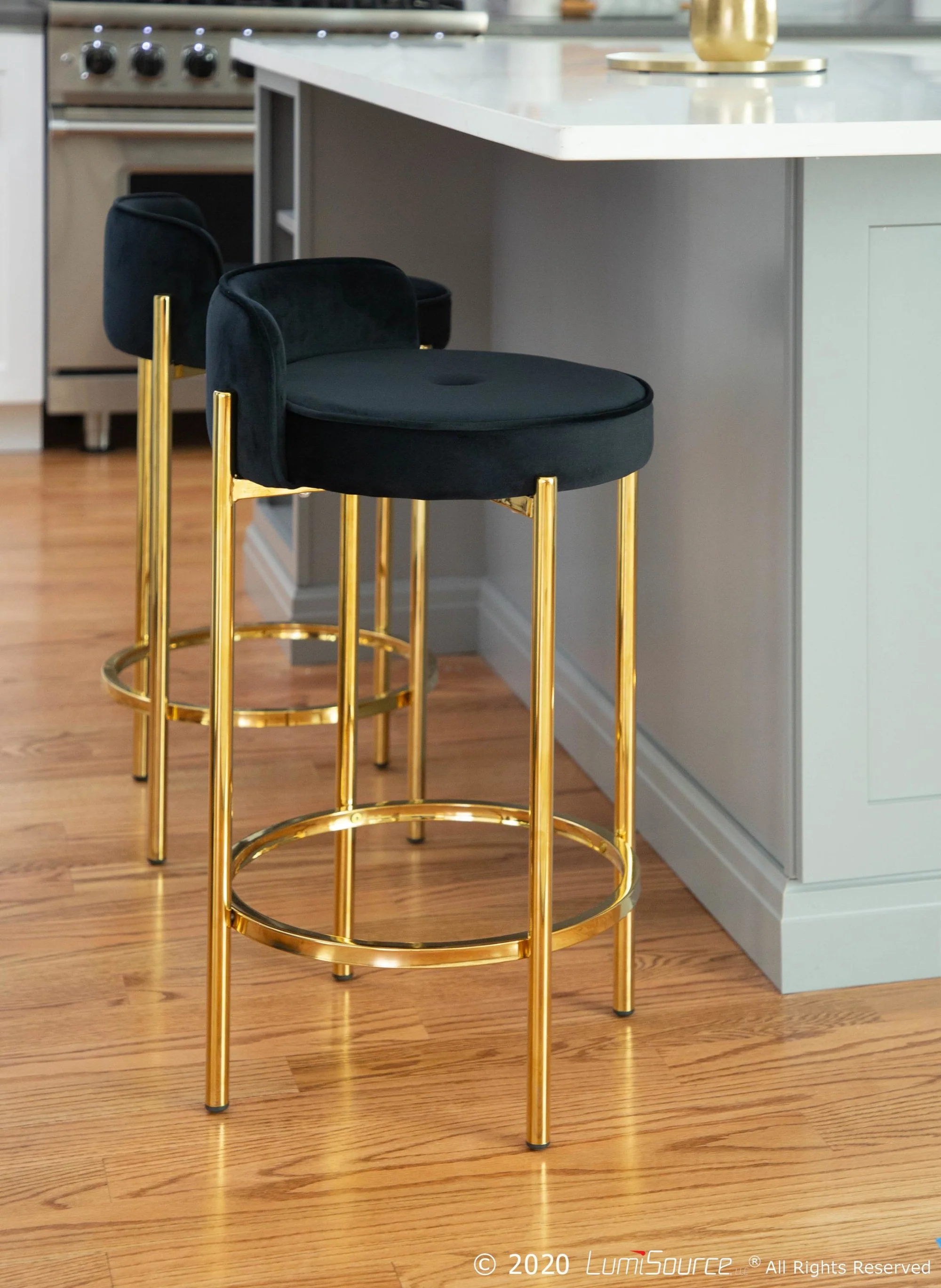 Chloe Counter Stool - Set of 2 By LumiSource - B26-CHLOE AUVBK2 - Image 3