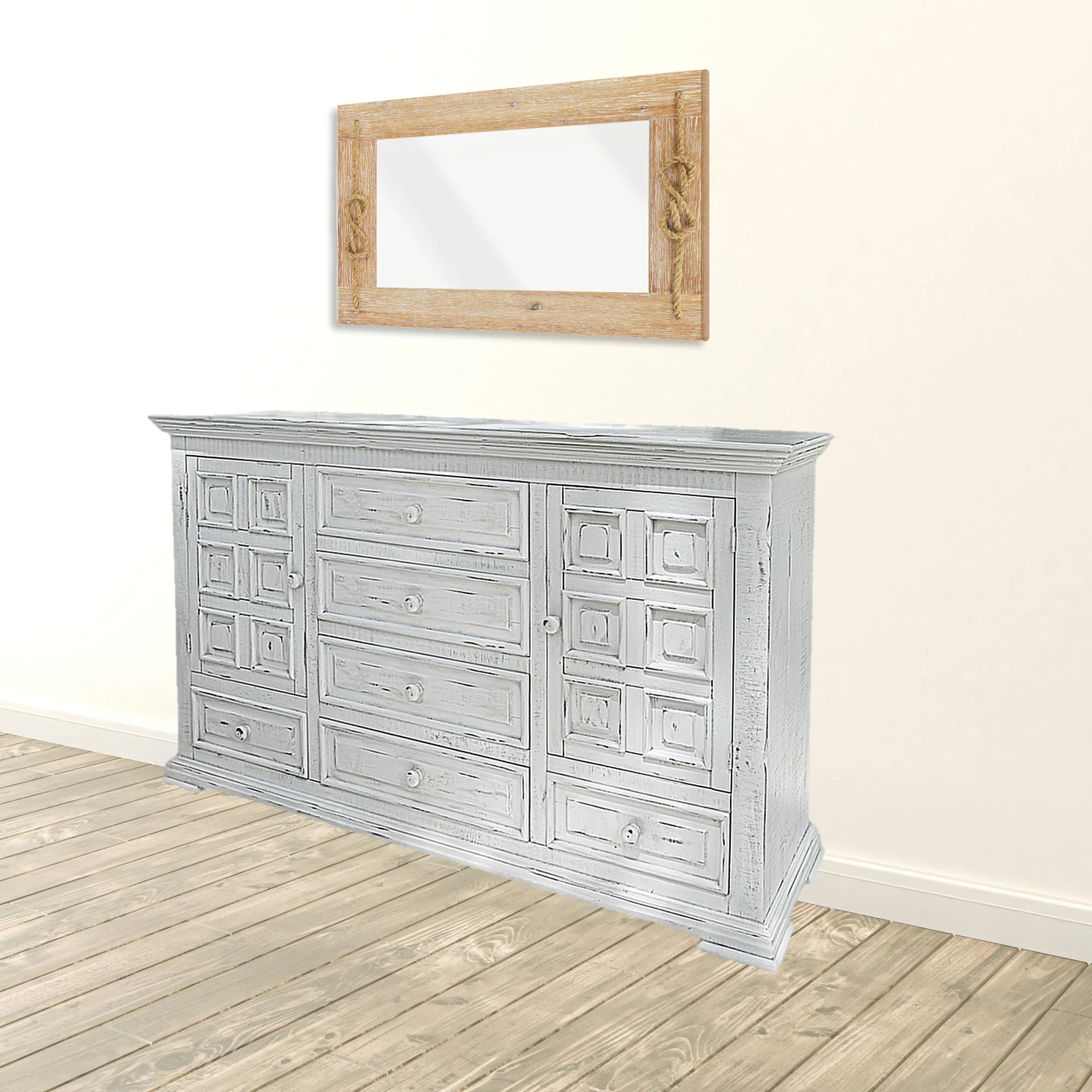 Chocolate Solid Wood Six Drawer Triple Dresser By Homeroots - Image 5