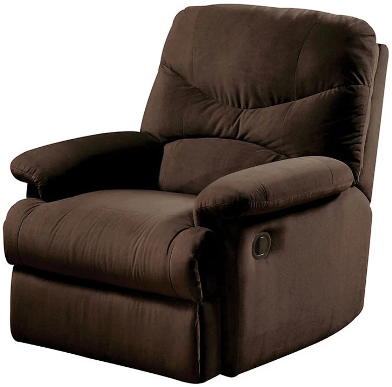 Chocolate Upholstered Motion Recliner By Homeroots - Image 3