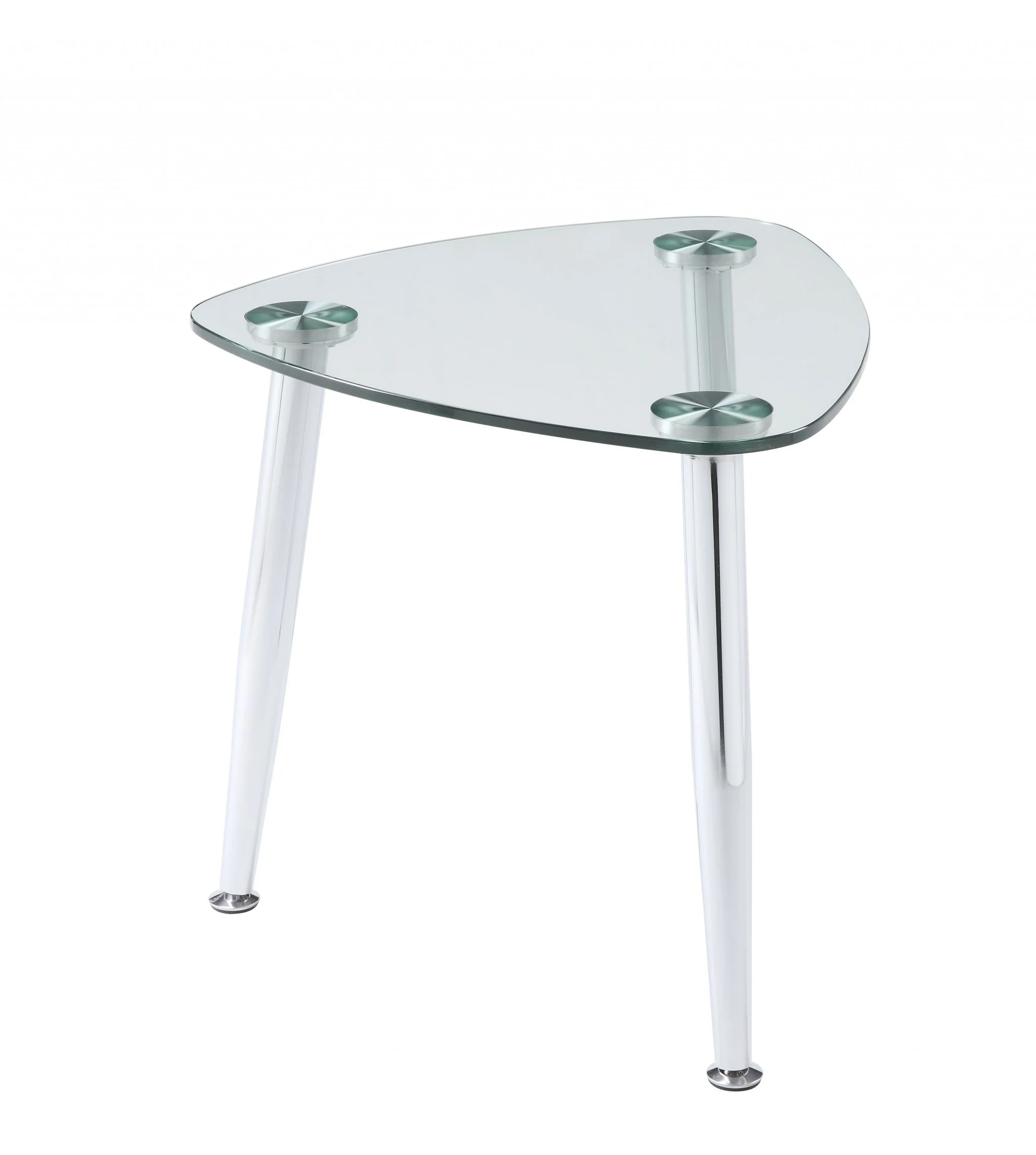 Chrome And Clear Glass End Table By Homeroots - Image 4