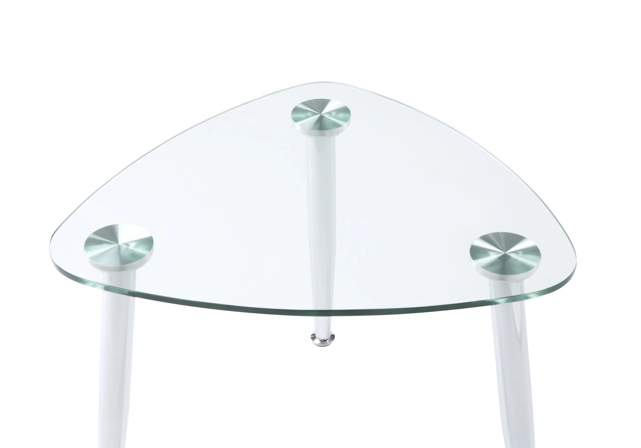 Chrome And Clear Glass End Table By Homeroots - Image 6
