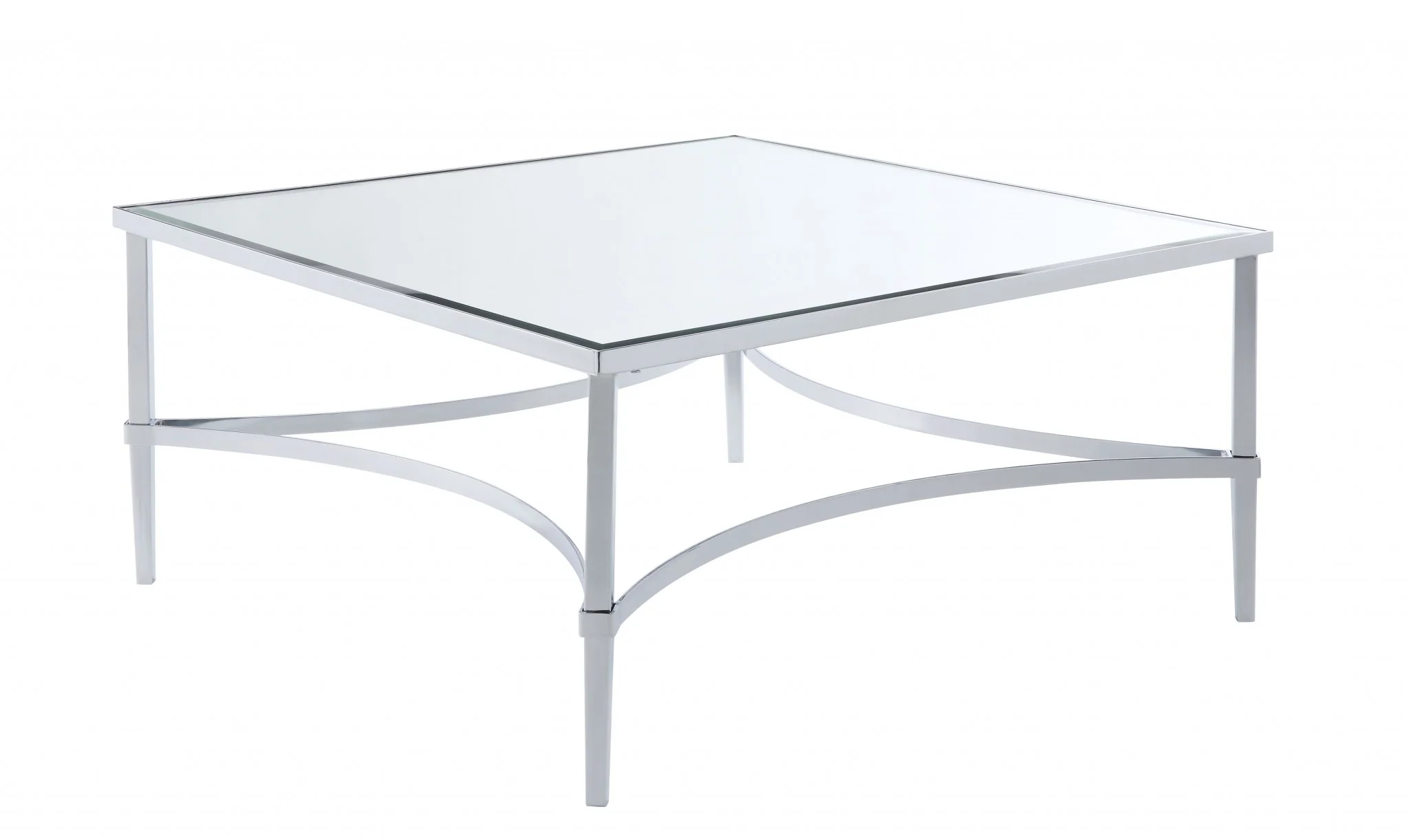 Chrome And Mirrored Coffee Table By Homeroots - Image 2
