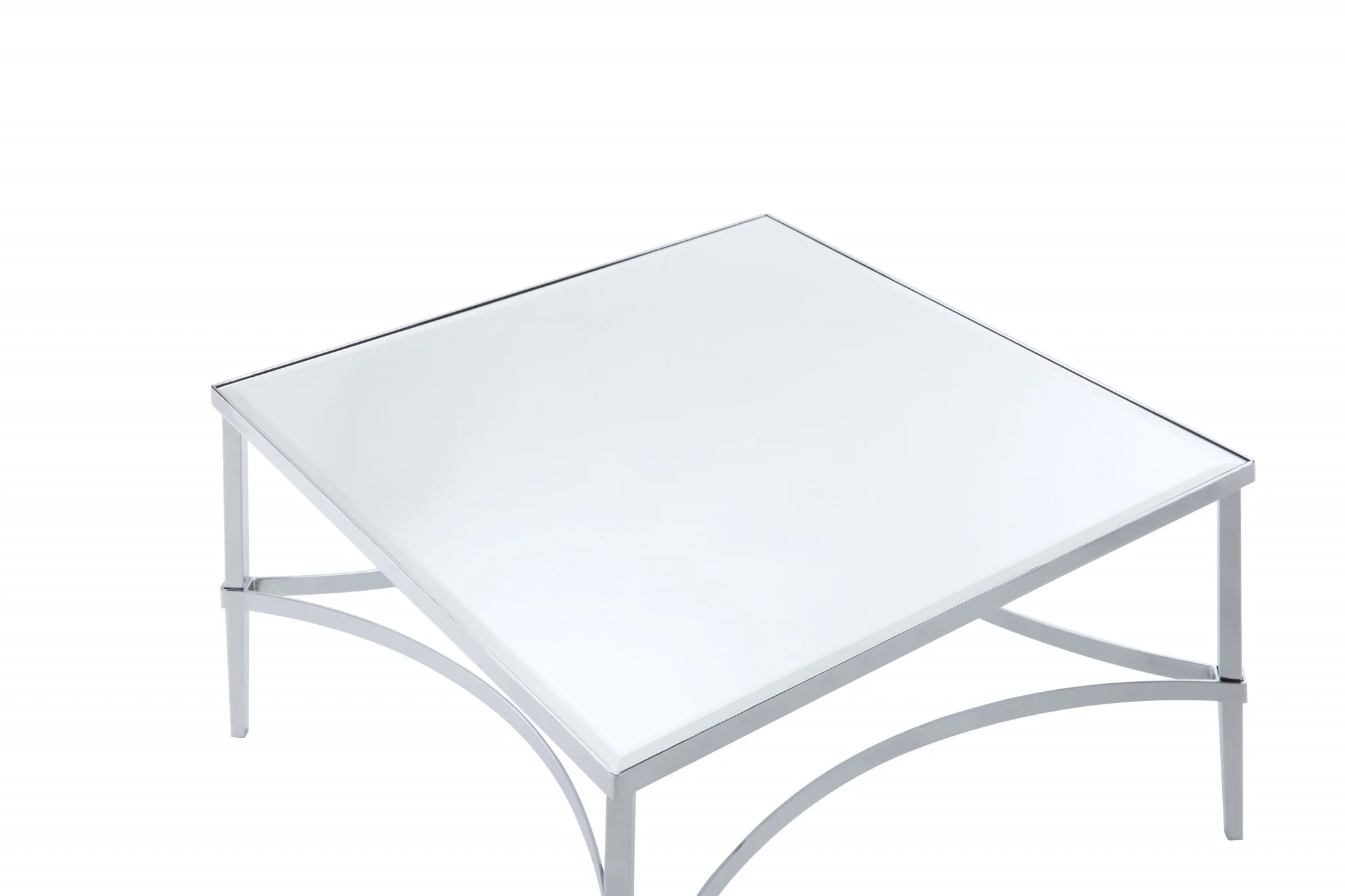 Chrome And Mirrored Coffee Table By Homeroots - Image 5