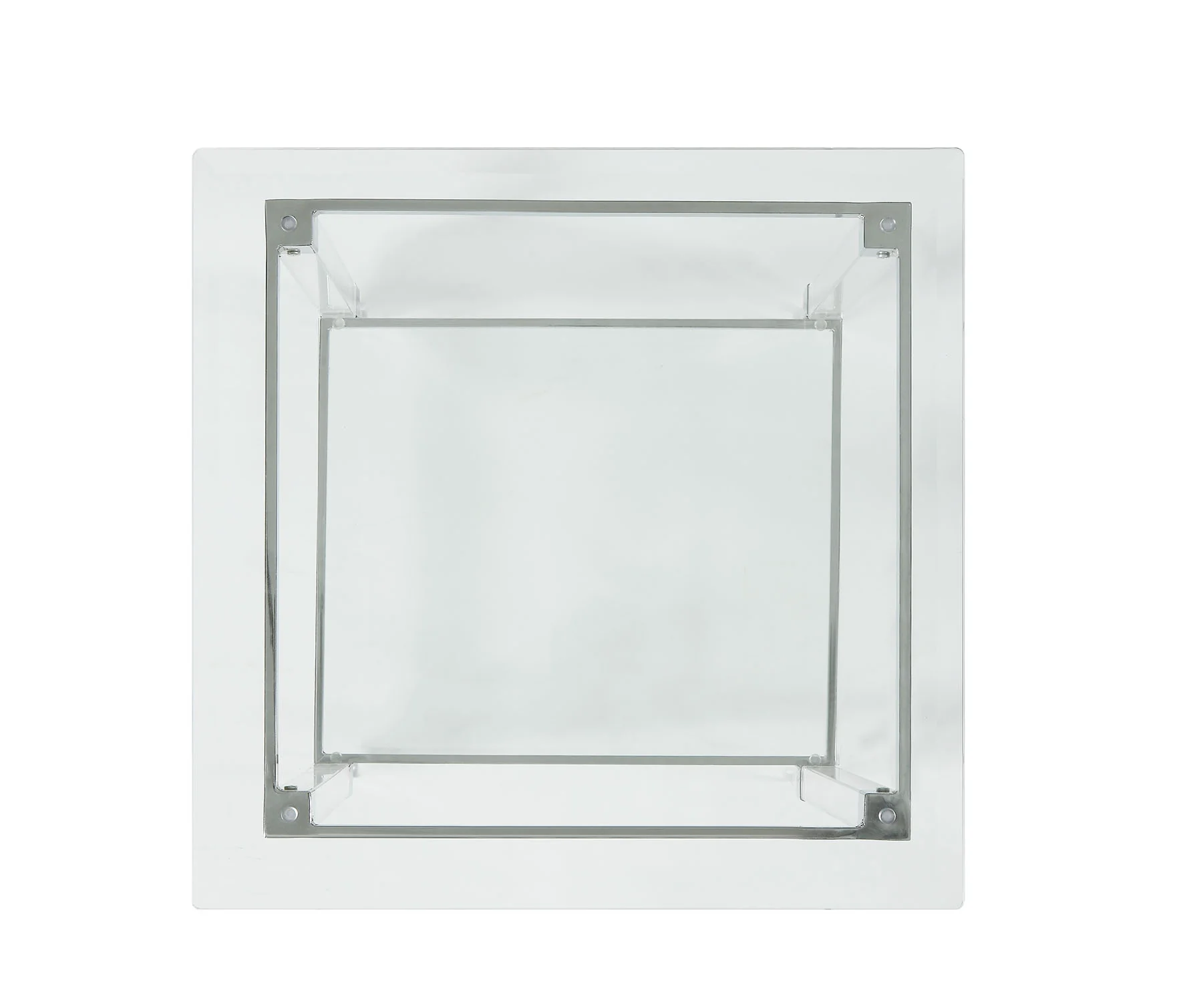 Chrome Clear Acrylic And Glass End Table By Homeroots - 318989 - Image 4